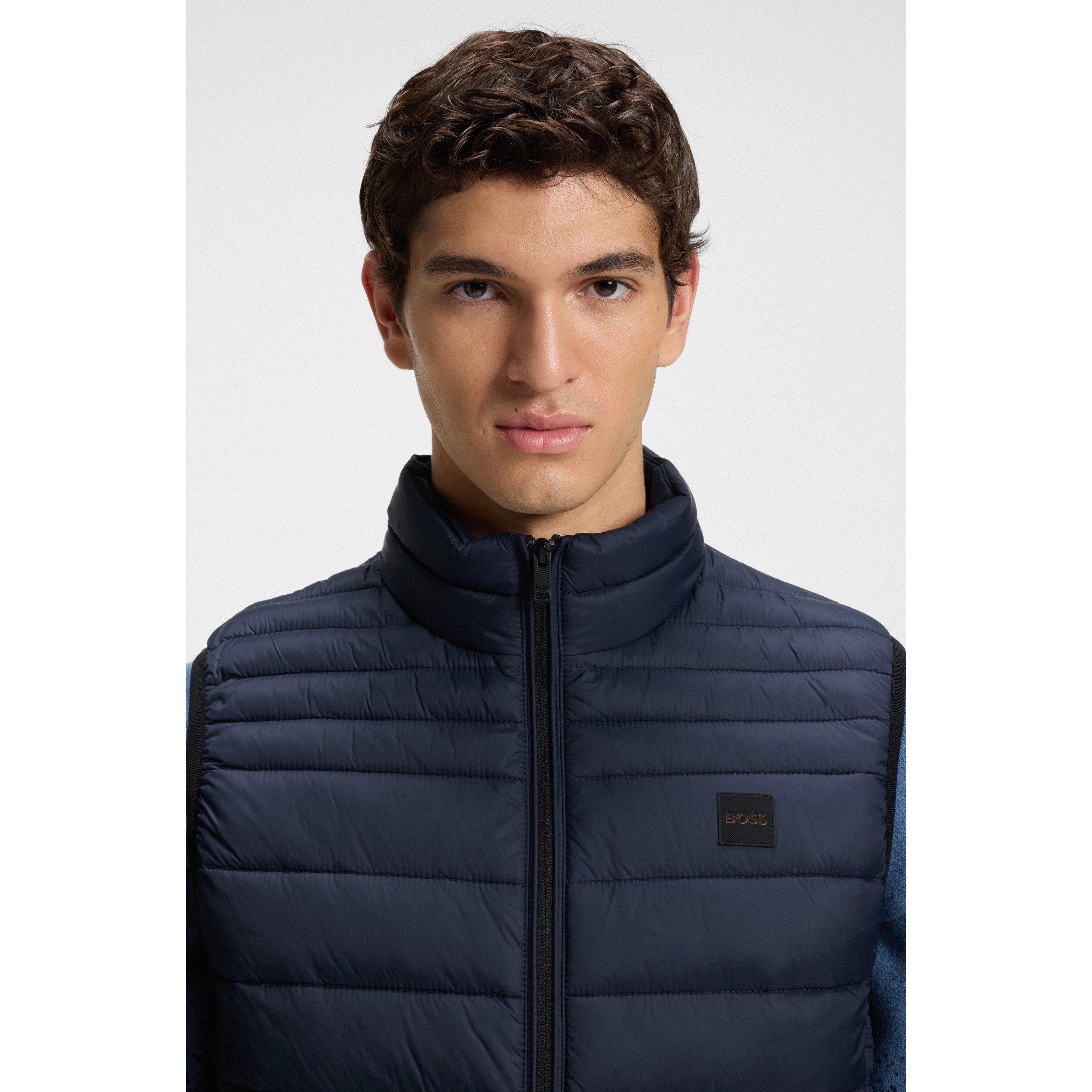 Dark Blue 404 - Boss - Mens BOSS ORANGE Padded Lightweight Gilet - Tailored Fit (Odeno) - 4