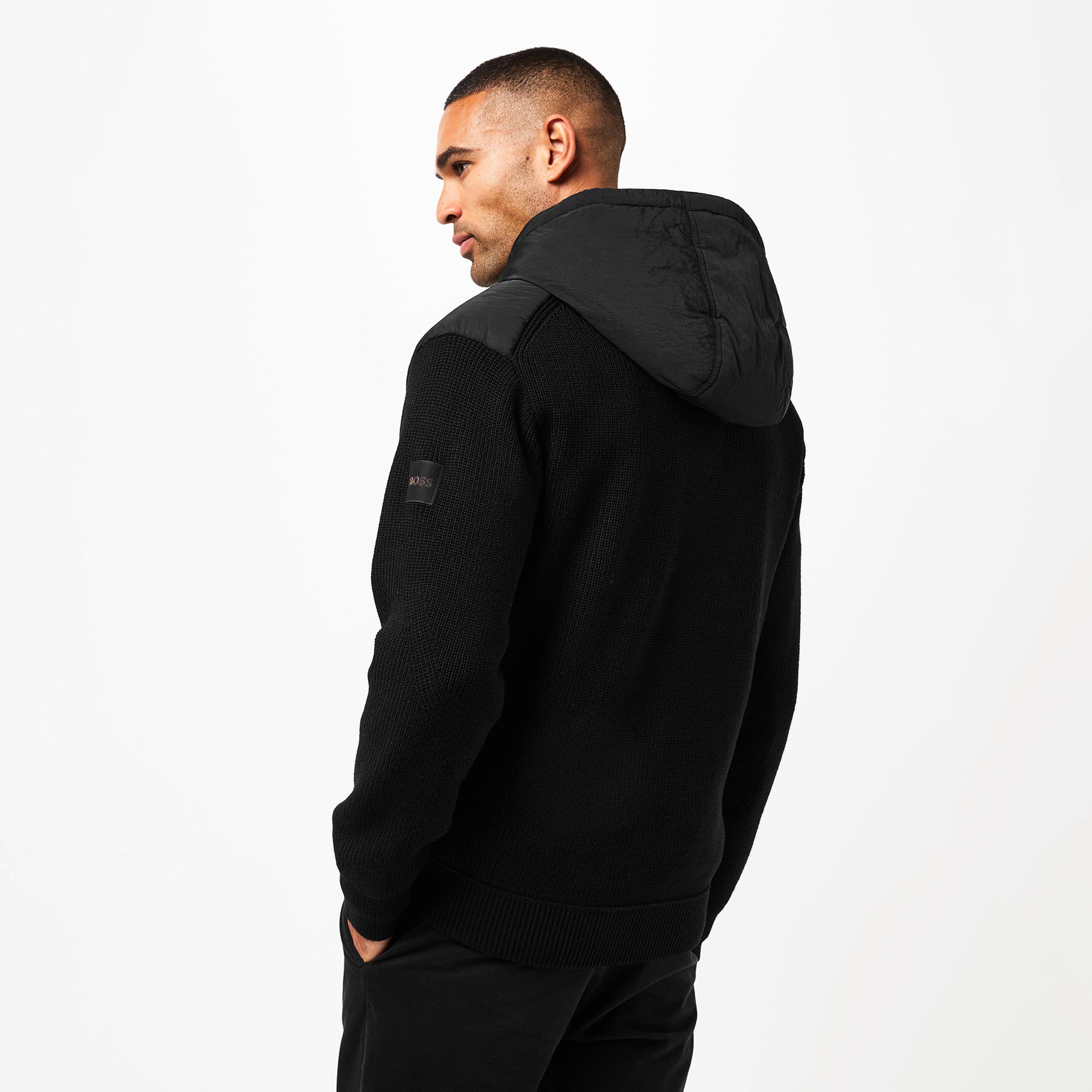 Black 001 - Boss - Men's Kiaccio Hood Jumper - 4