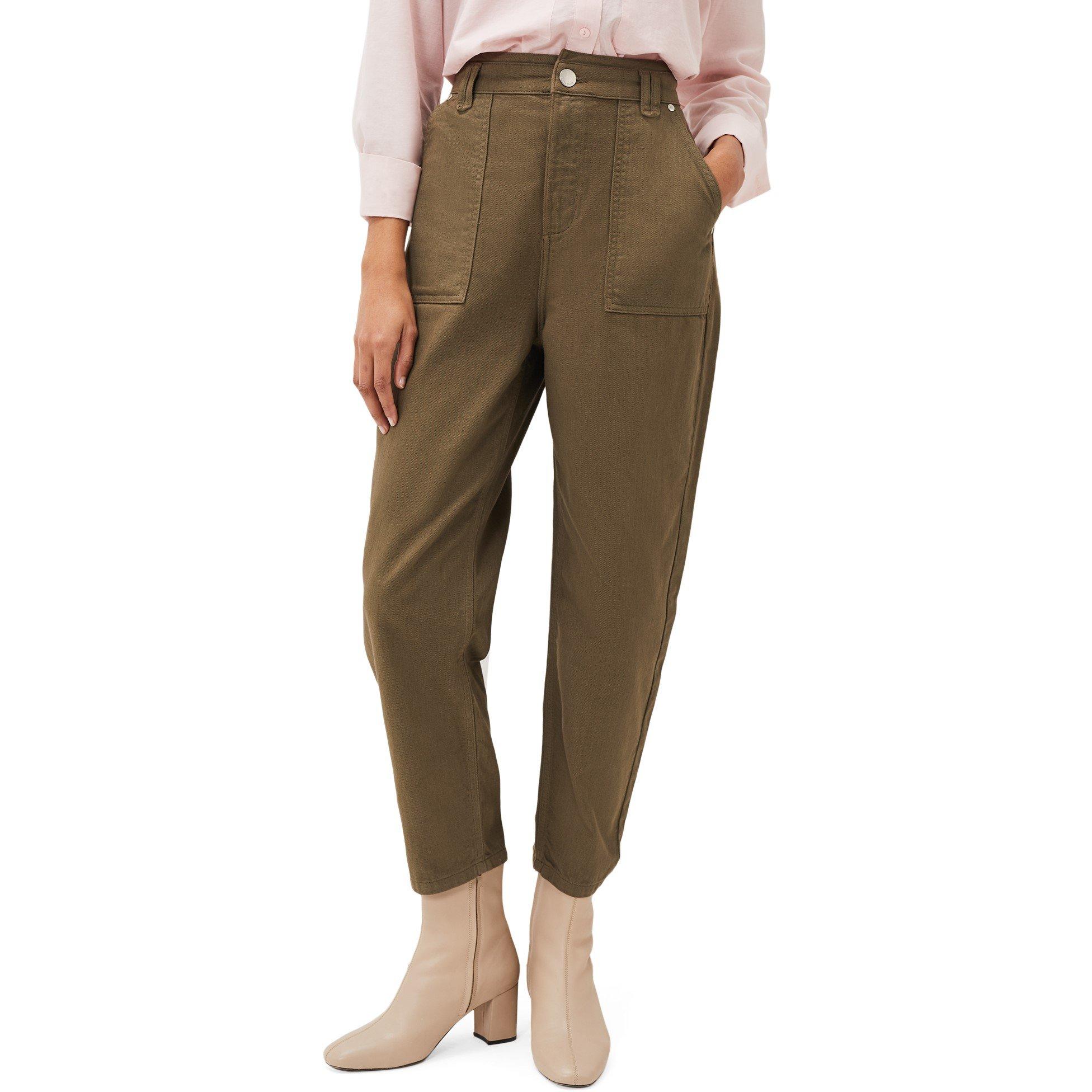 Khaki - Phase Eight - Nadina Paper Bag Straight Leg Jean - 2