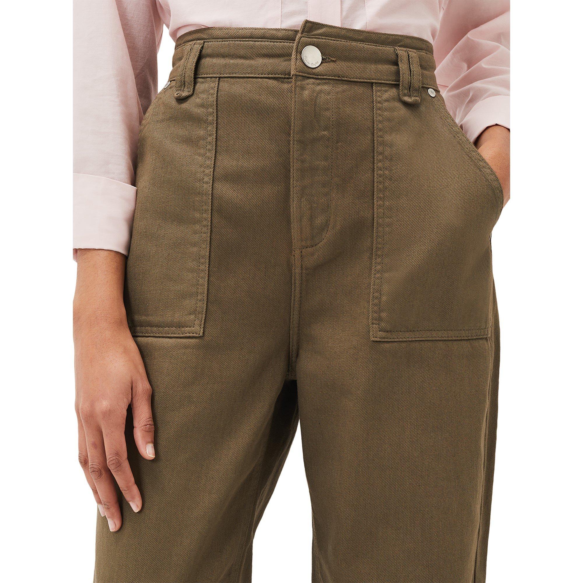 Khaki - Phase Eight - Nadina Paper Bag Straight Leg Jean - 4