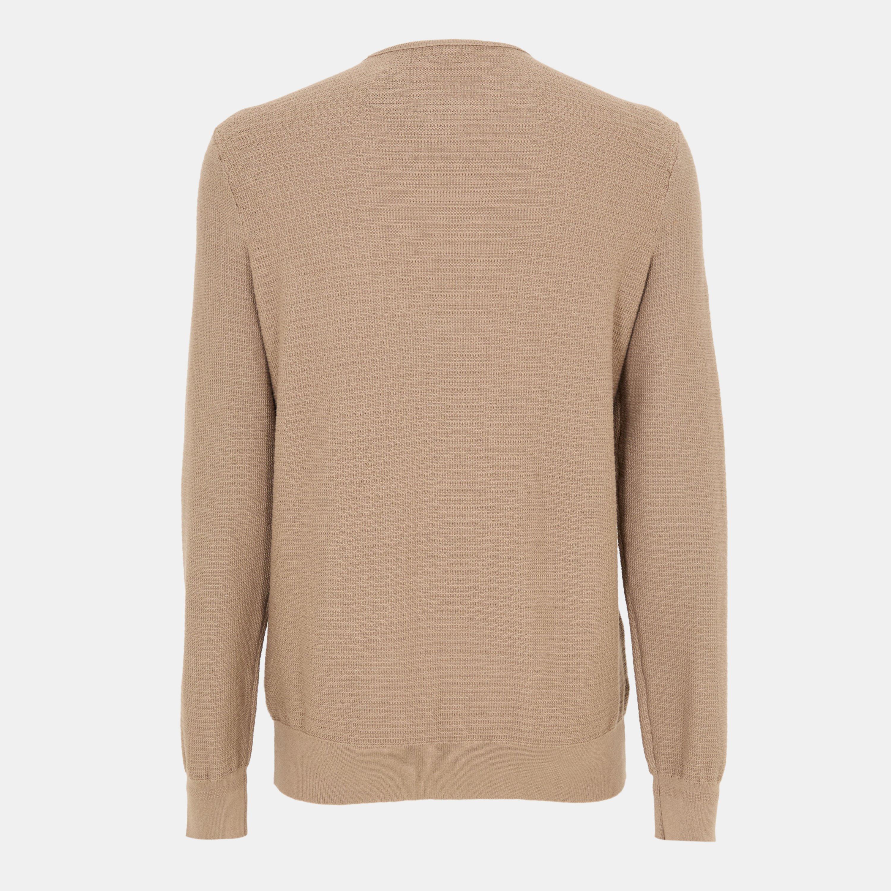 Open Green 346 - Boss - Mens BOSS ORANGE Cotton-Cashmere Long Sleeve Crew Neck Jumper (Anion) - 2