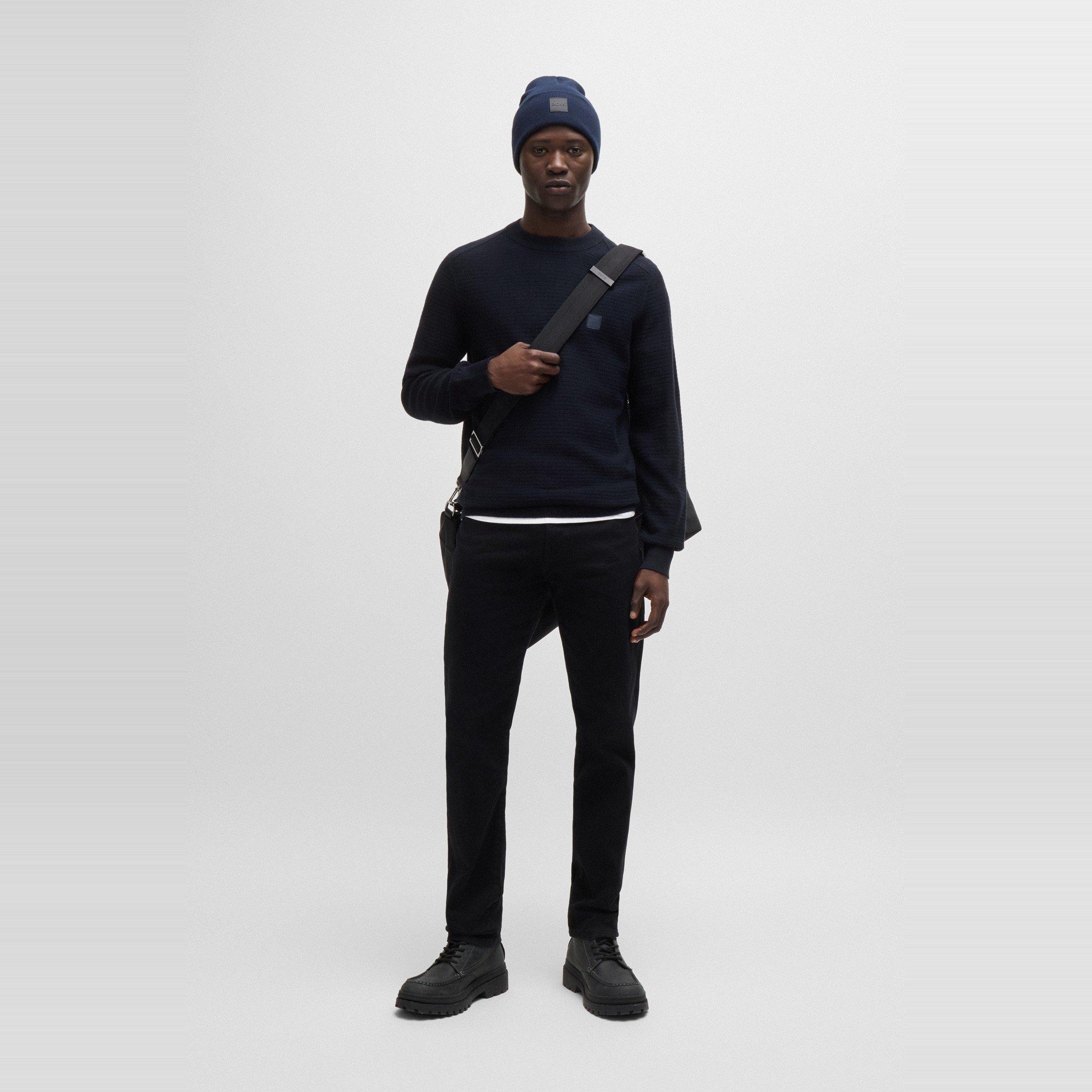 Dark Blue 404 - Boss - Men's Anion Cashmere-infused Sweater Jumper - 5