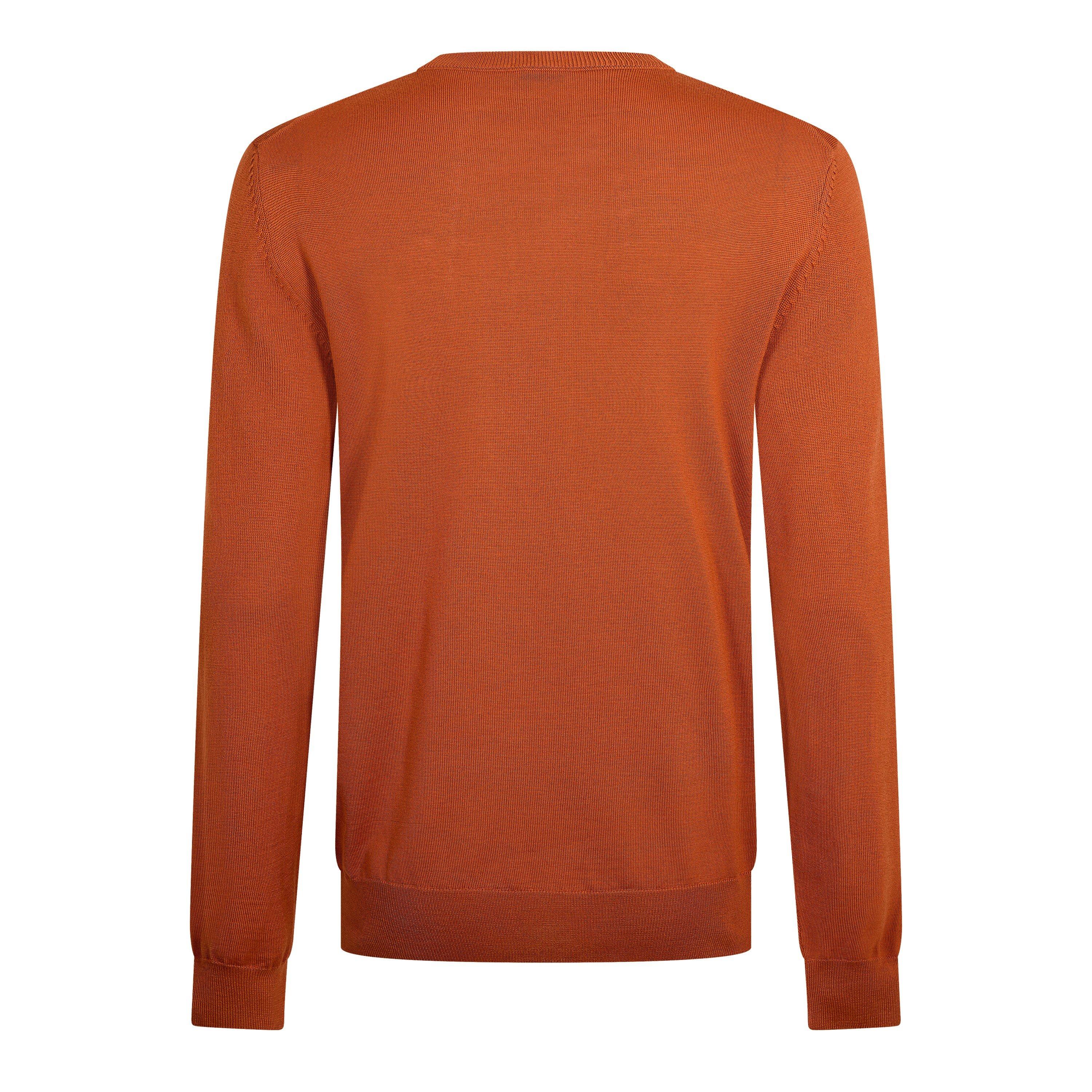 Dark Orange 809 - Boss - Men's Botto Black Knitted Crew Neck Jumper - 2