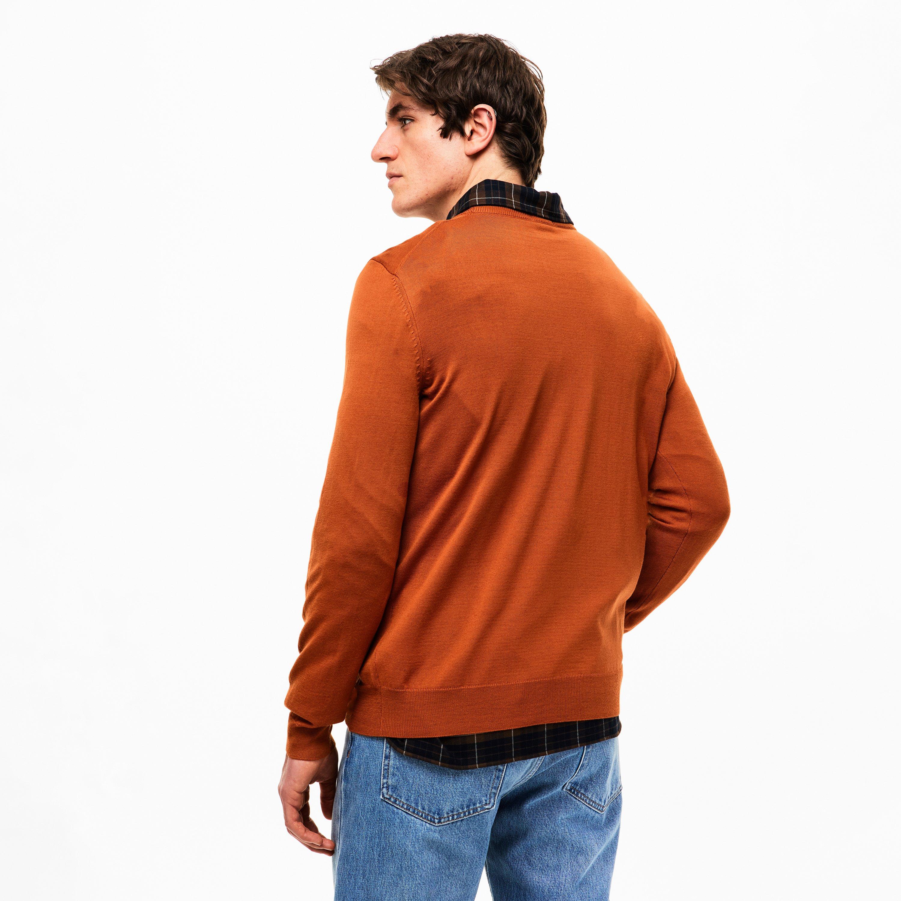 Dark Orange 809 - Boss - Men's Botto Black Knitted Crew Neck Jumper - 4