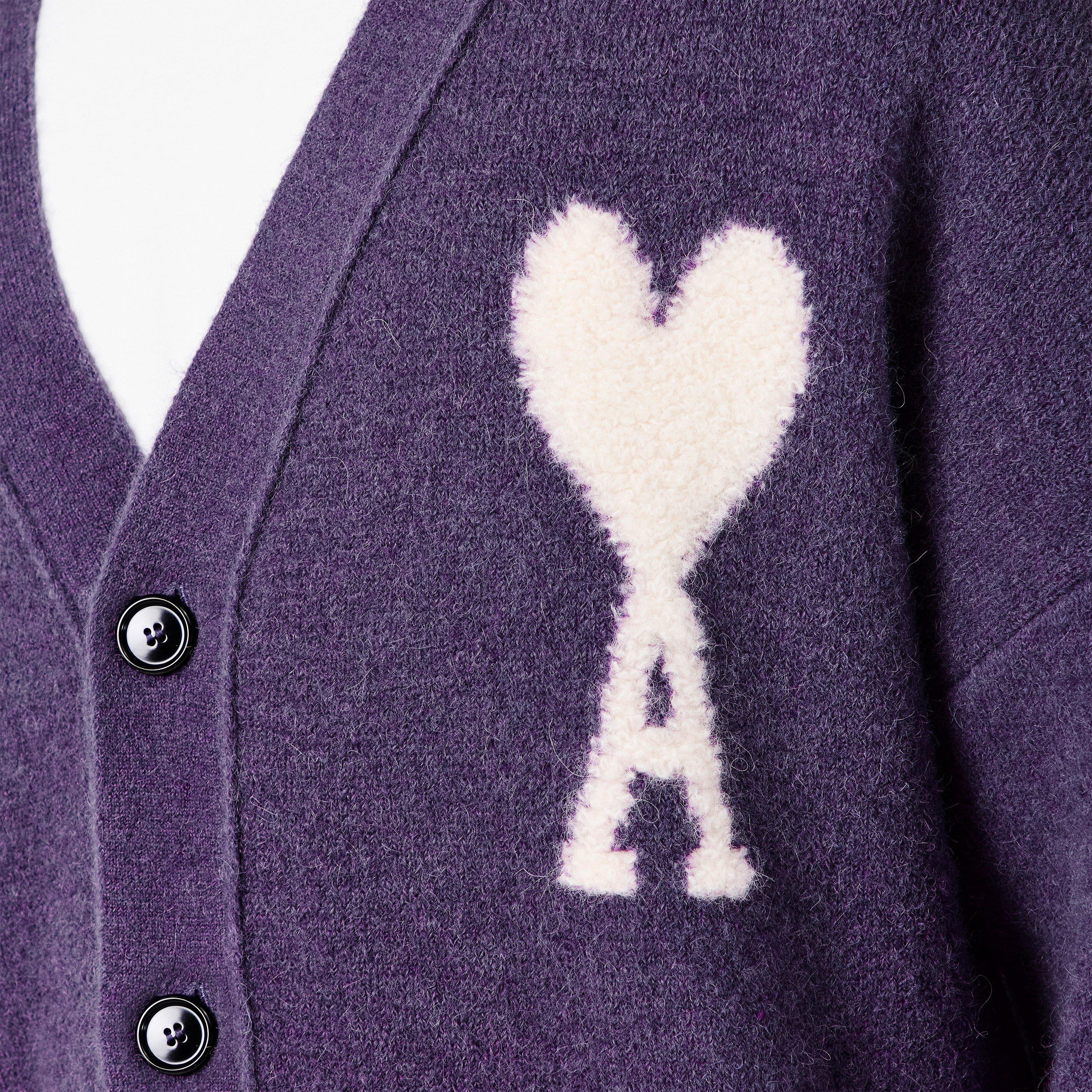 Lilac - AMI Paris - Men's De Coeur Cardigan - 5