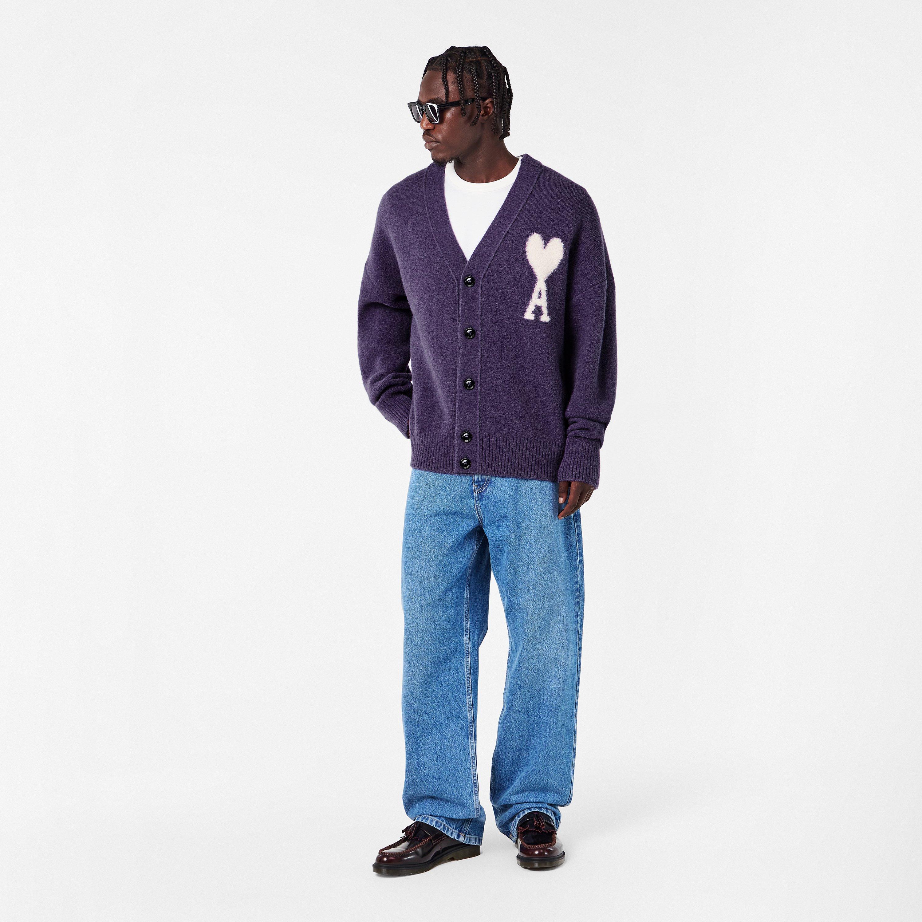 Lilac - AMI Paris - Men's De Coeur Cardigan - 6