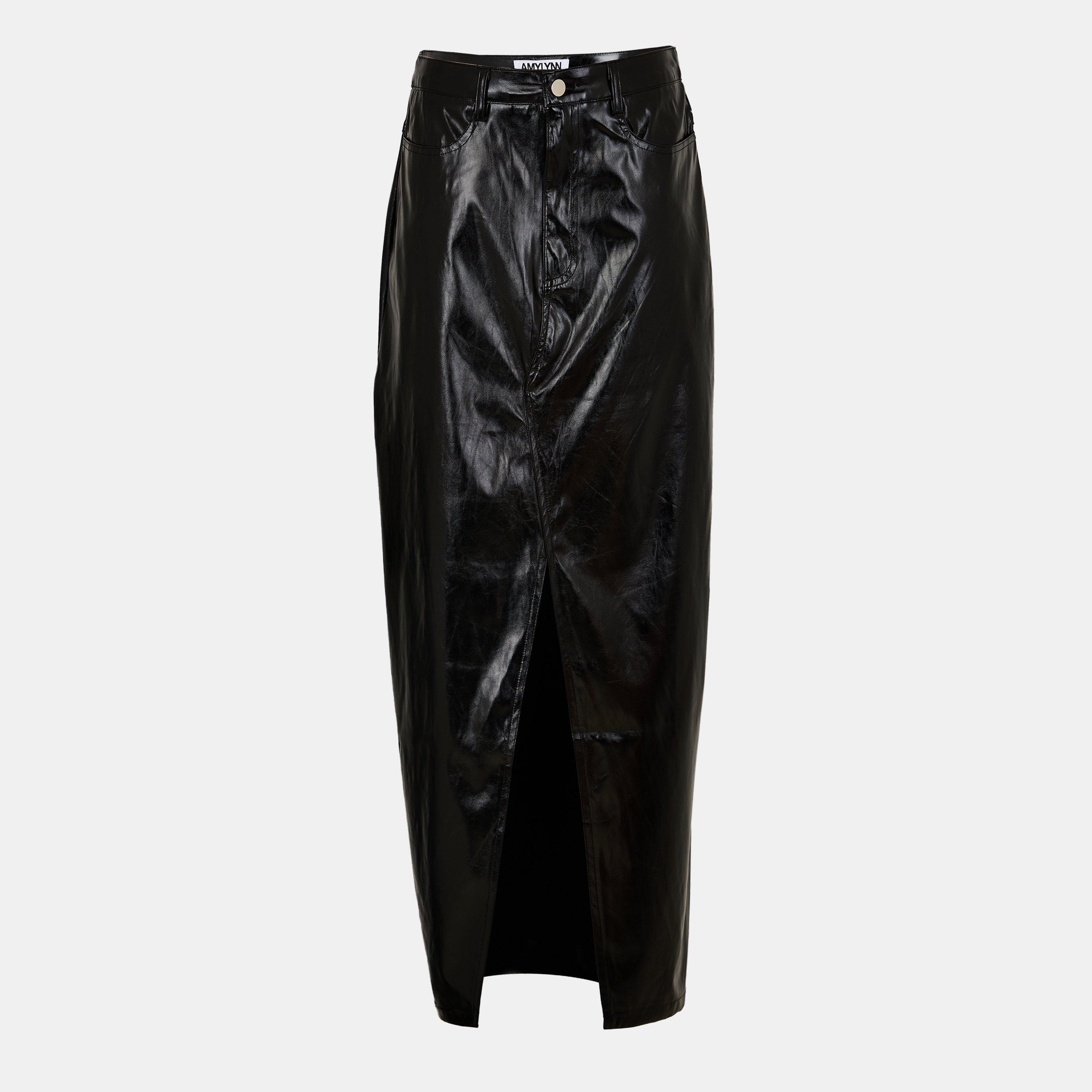 Amylynn Women's Metallic Maxi Skirt - Black - 6 (XS)