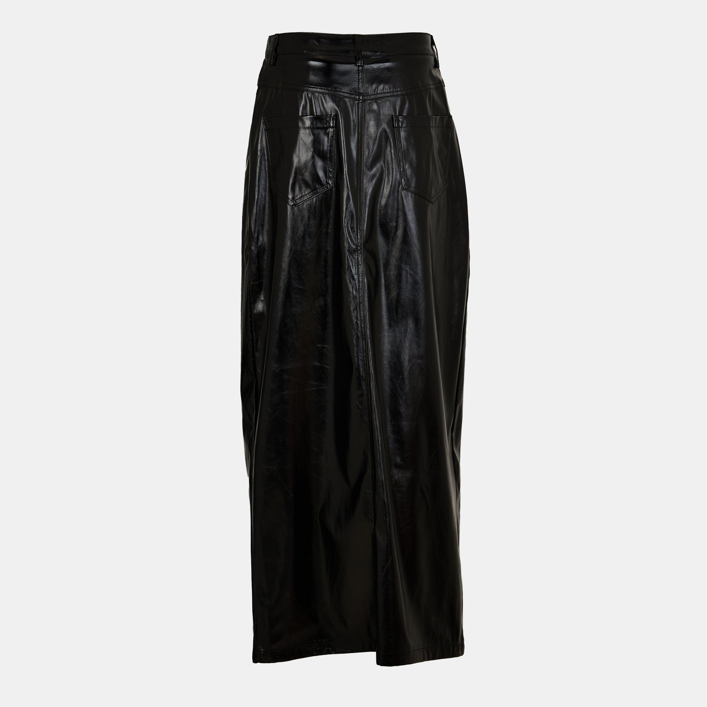 Black - AmyLynn - Women's Metallic Maxi Skirt - 2