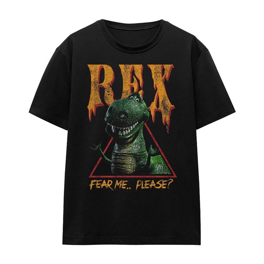 Black - Disney - Toy Story Rex Fear Me T Shirt Black - 4