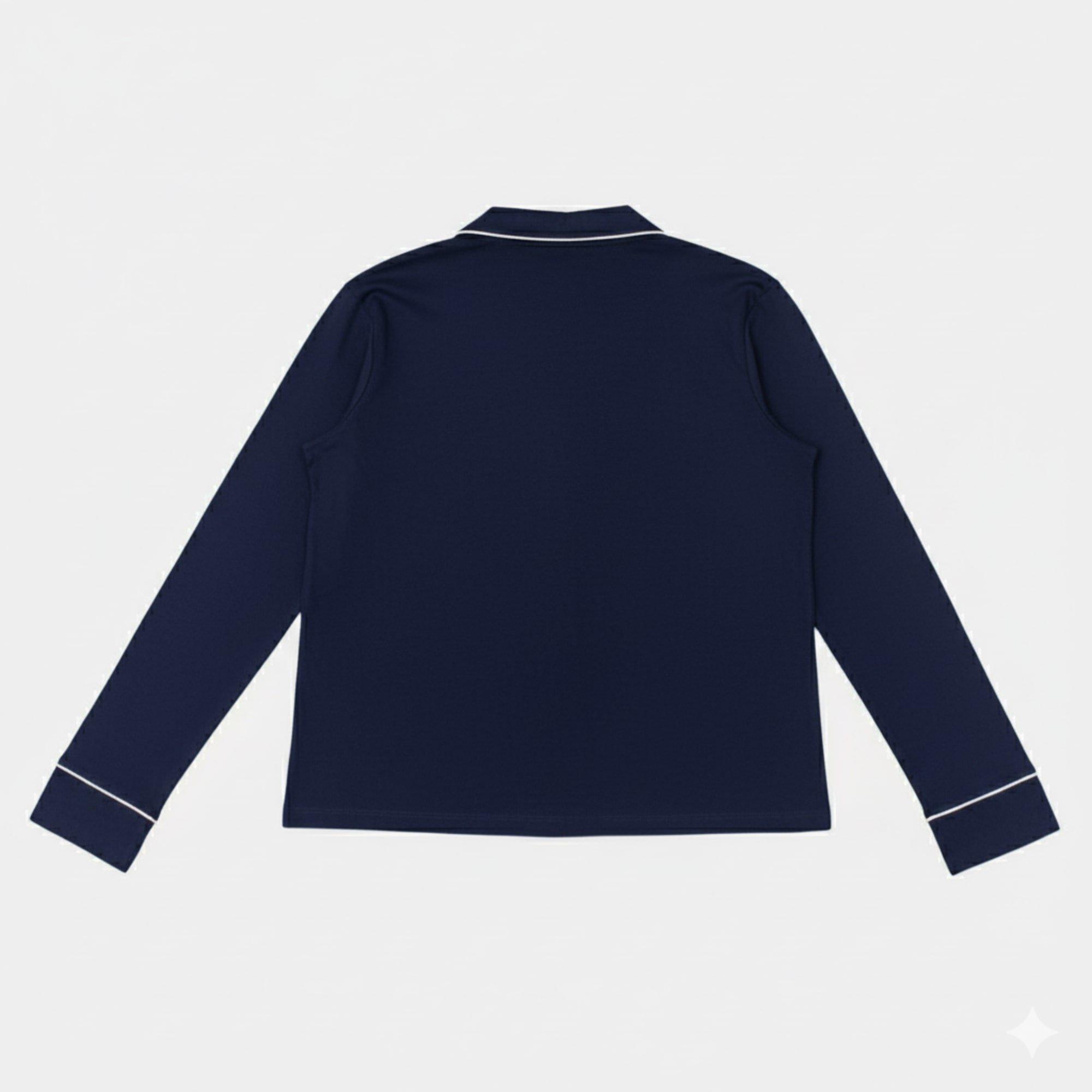 Marineblauw - Linea - Star Cotton Long Sleeve Pyjama Sets - 3