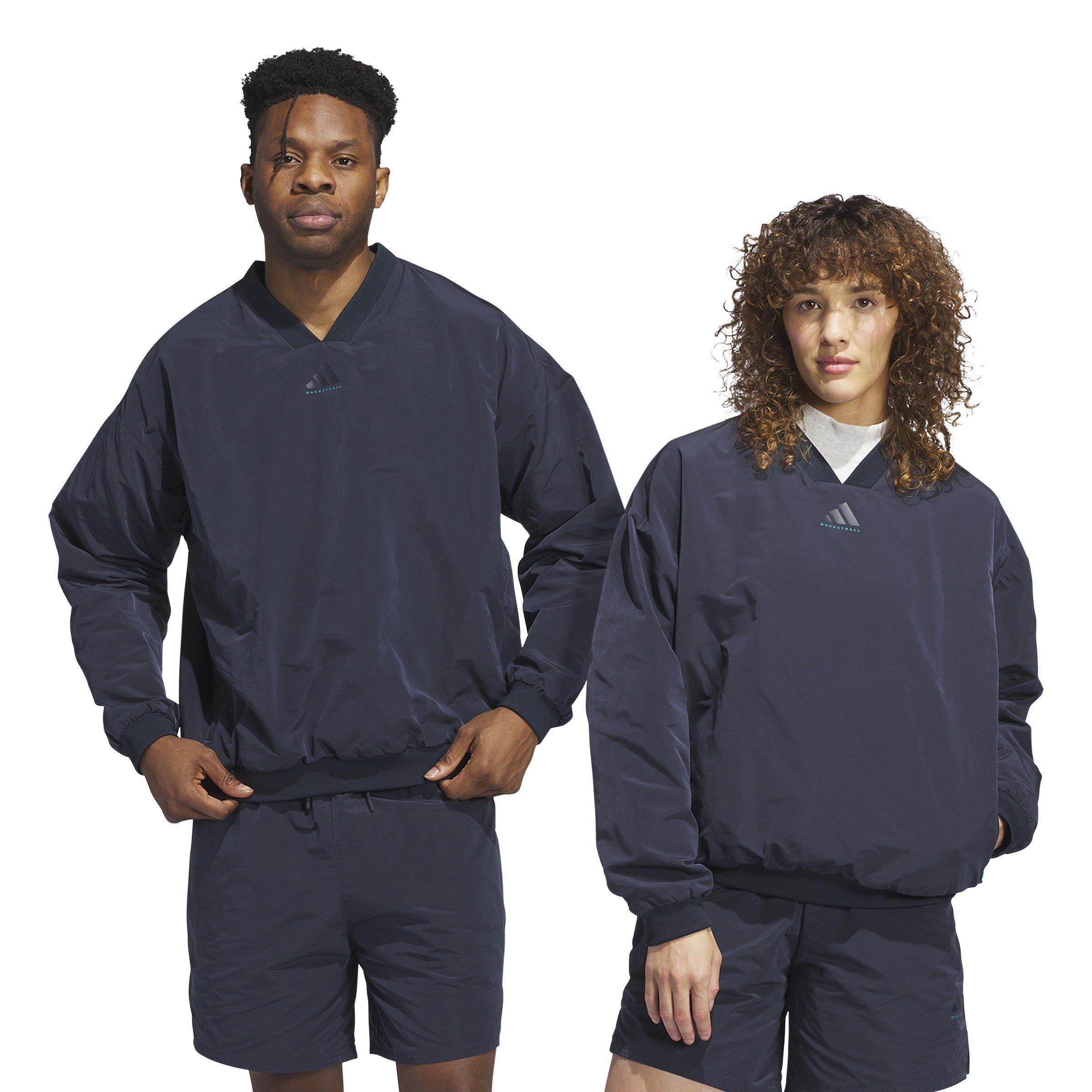 Aurora Ink - adidas - Basketball Woven Crewneck Sweatshirt Mens - 3