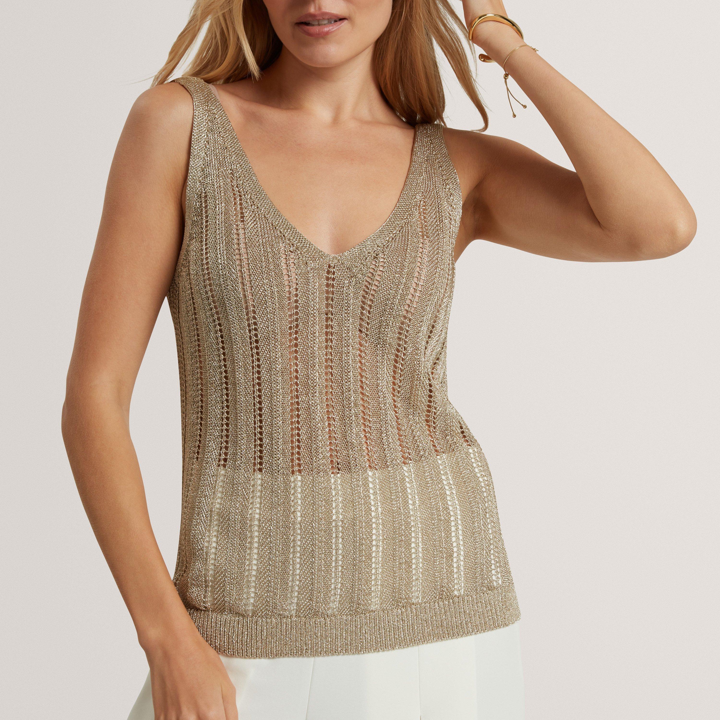 Gold - Ted Baker - Ted VNk KnitTank Ld62 - 2