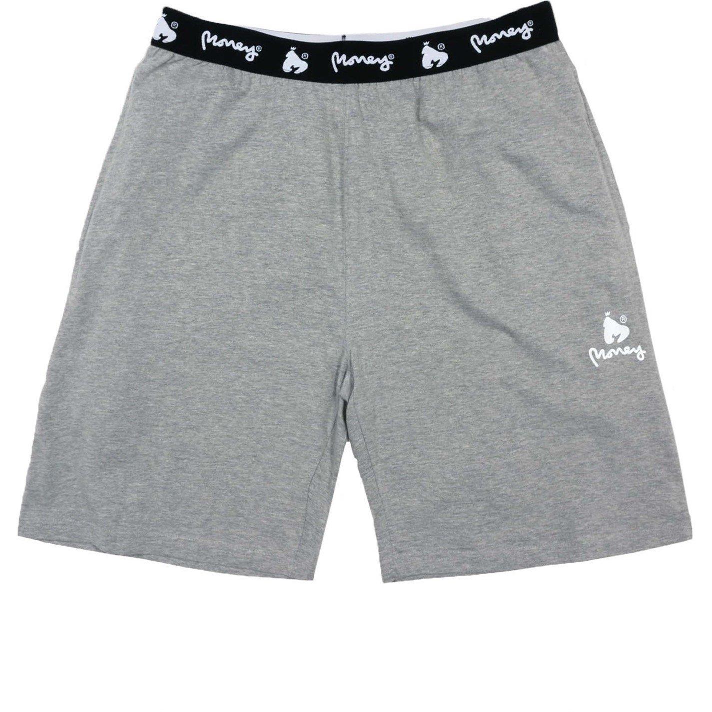 Grey Melange - Money - Lounger Elasticated Short Twin Set - 3