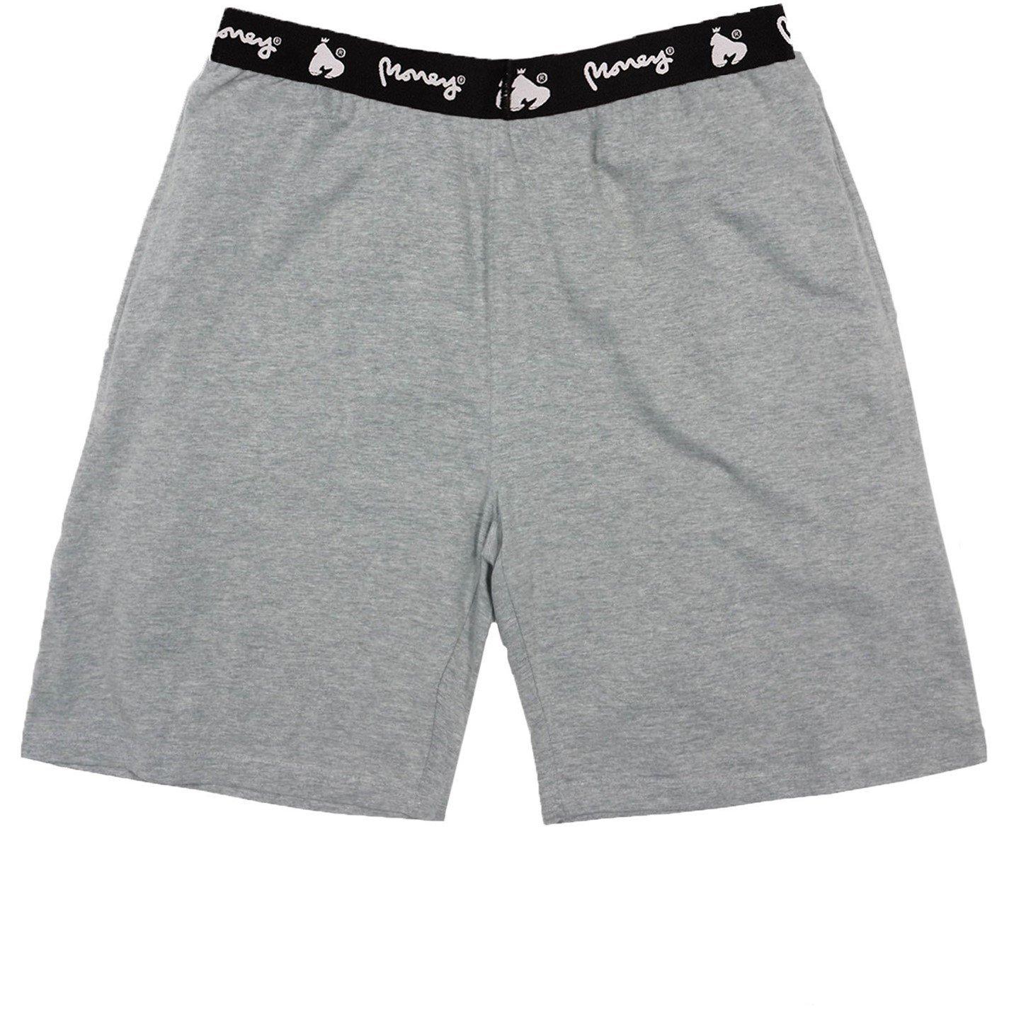 Grey Melange - Money - Lounger Elasticated Short Twin Set - 4