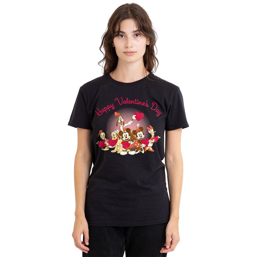 Black - Disney - Mickey Mouse Friends Happy Valentines Day T-Shirt - 1