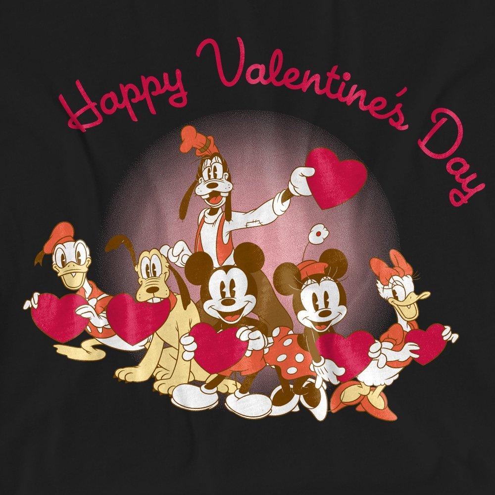 Black - Disney - Mickey Mouse Friends Happy Valentines Day T-Shirt - 2