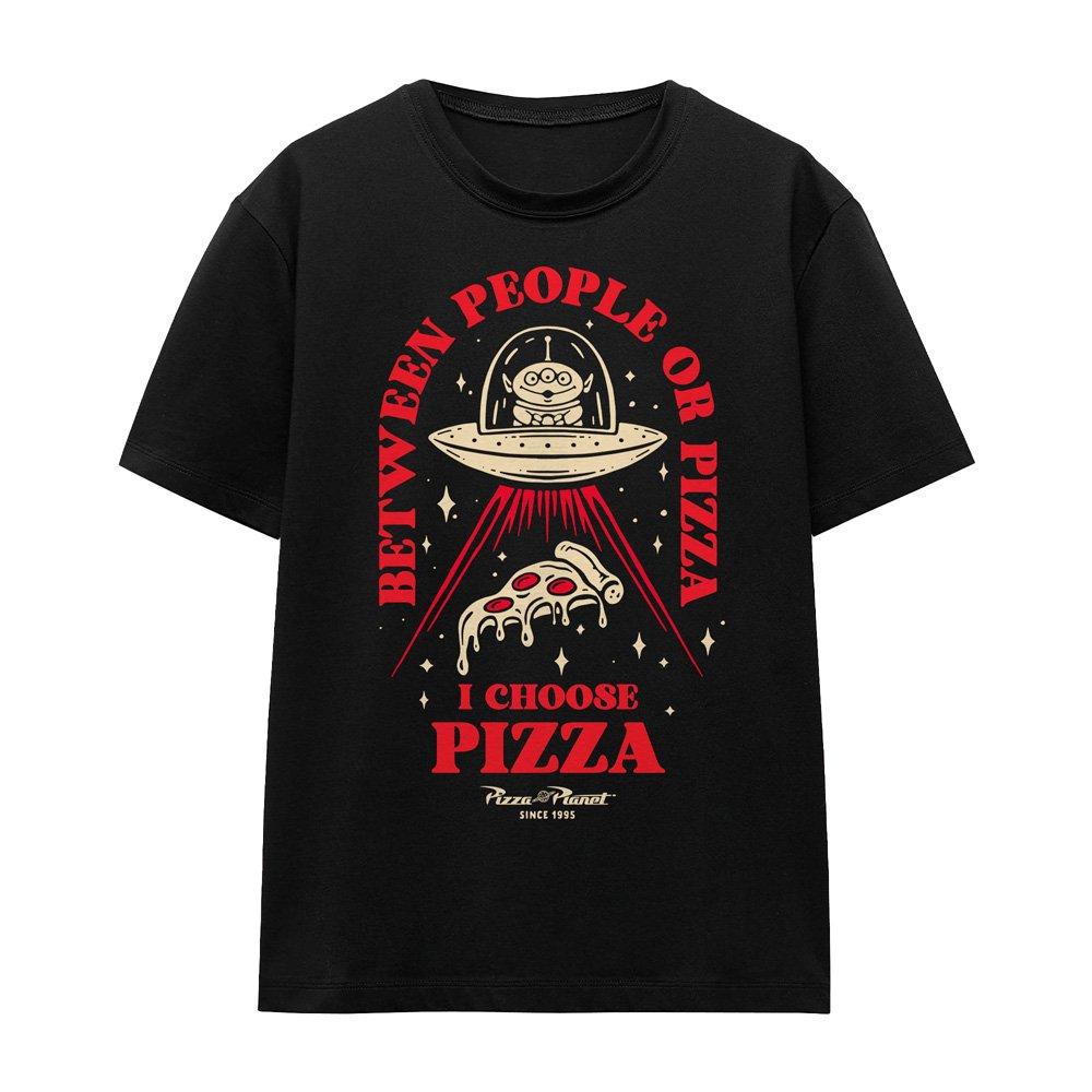 Black - Disney - Toy Story Pizza Or People T Shirt Black - 4