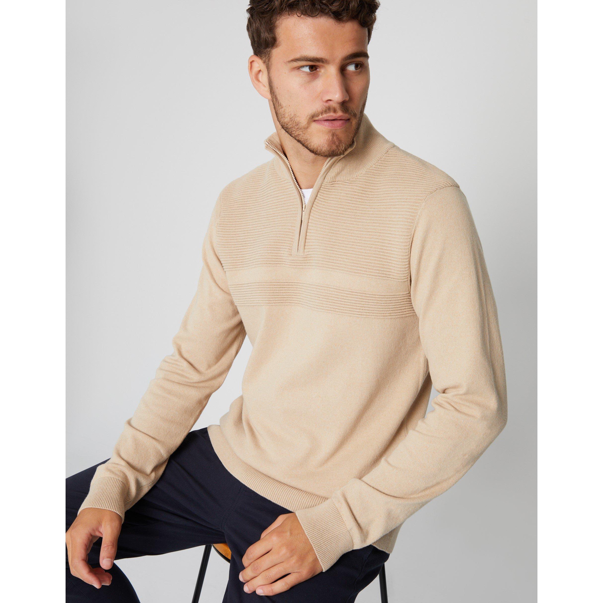 Steen - Threadbare - Rib Detail Knitted Crew Neck Jumper - 1