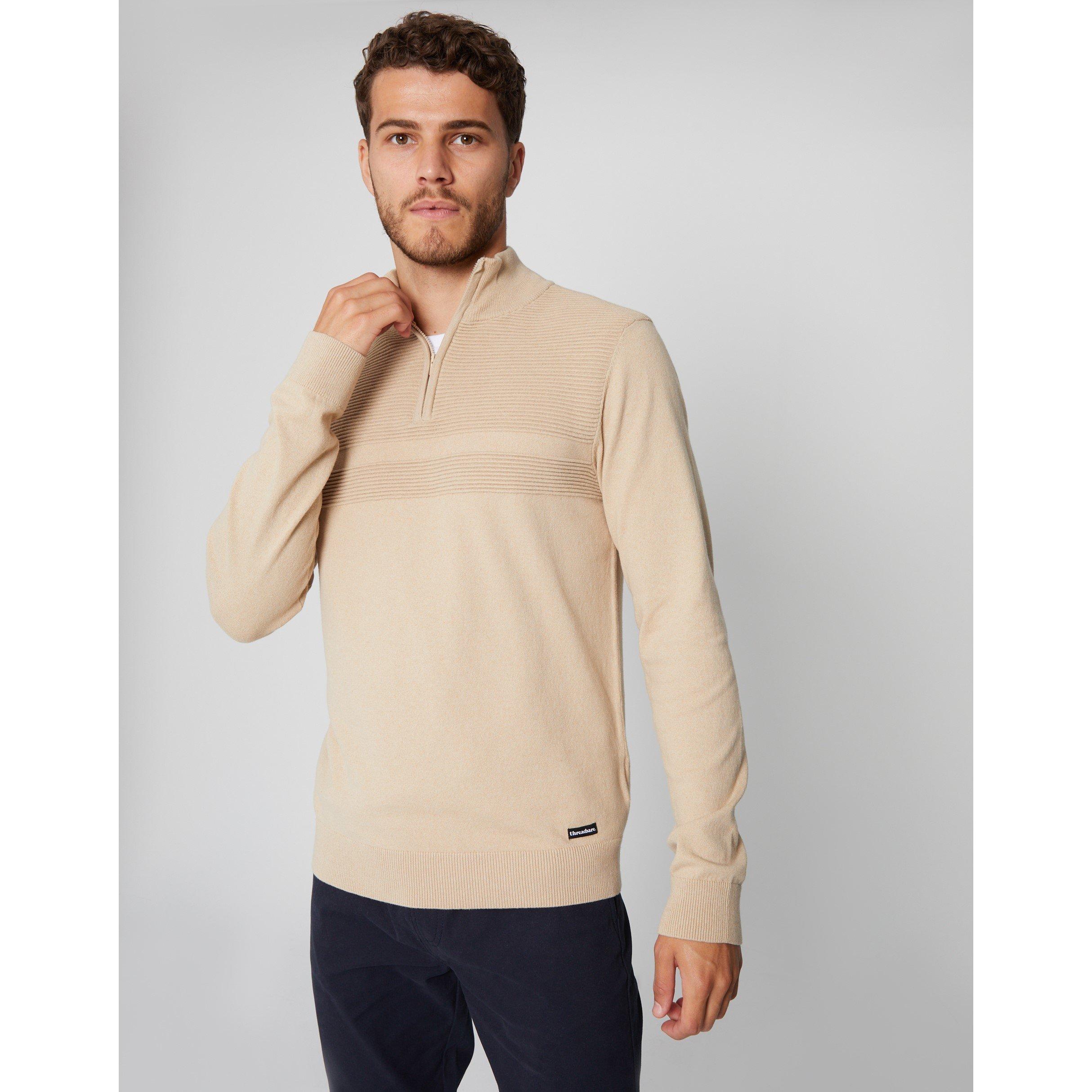 Steen - Threadbare - Rib Detail Knitted Crew Neck Jumper - 4
