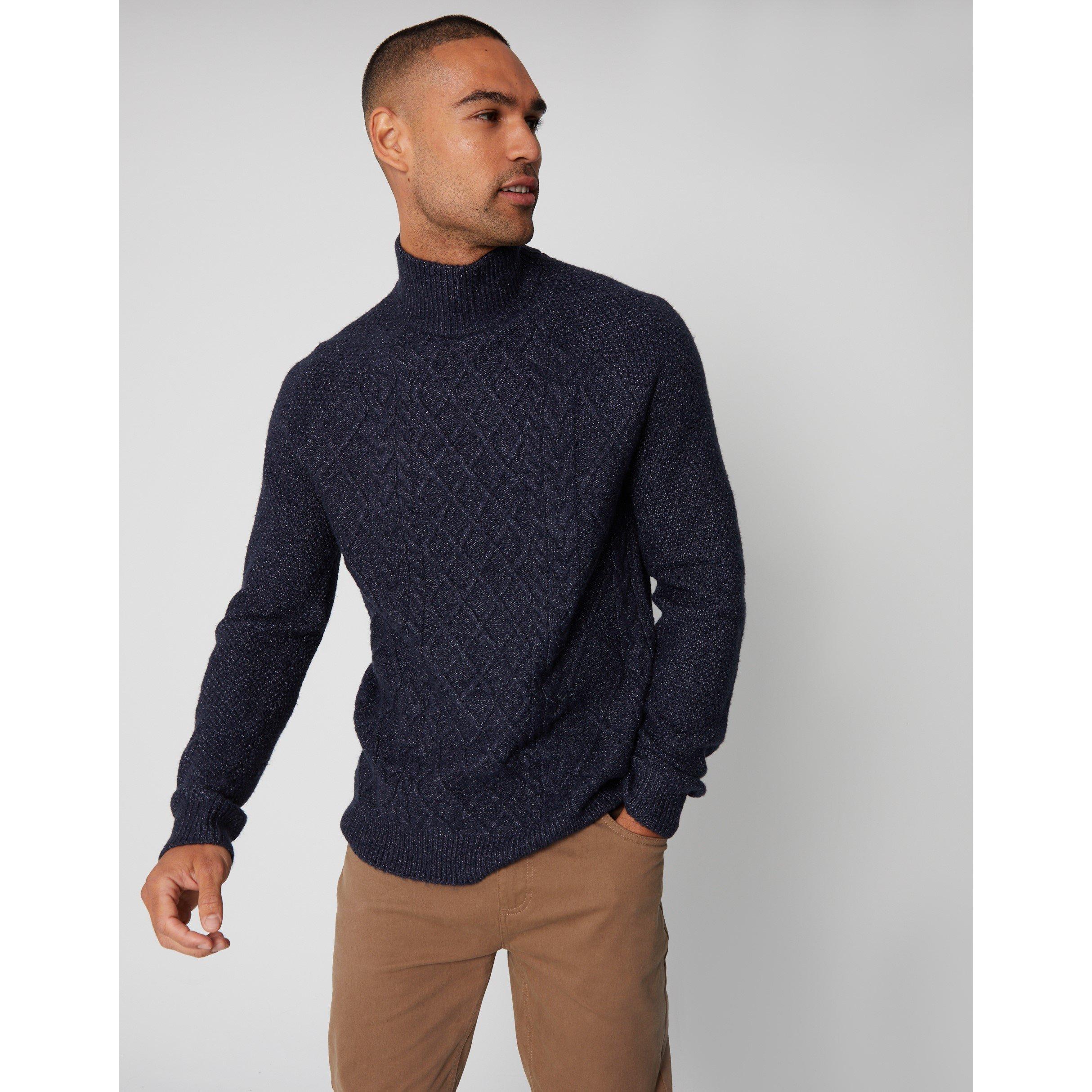 Threadbare Ayres Cable Knit Crew Neck Jumper