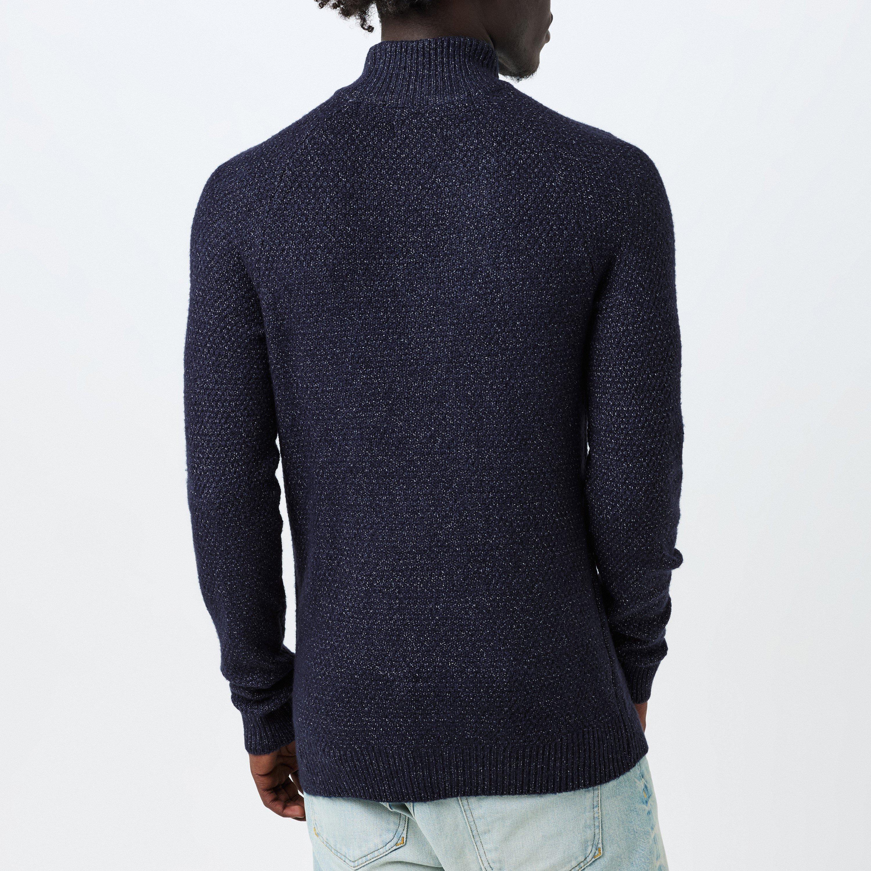 Marine - Threadbare - Ayres Cable Knit Crew Neck Jumper - 4