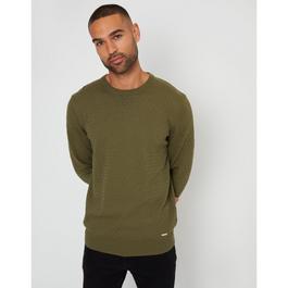 Threadbare Cable Knit Crew Neck Jumper Mens