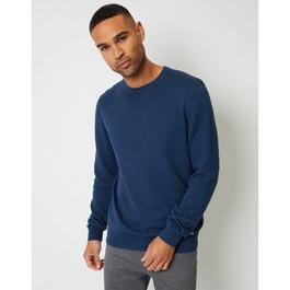 Threadbare Cable Knit Crew Neck Jumper Mens