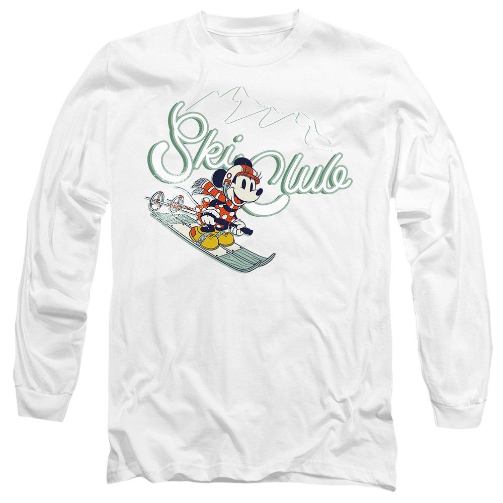 White - Disney - Minnie Mouse Ski Club Long Sleeve T-Shirt White - 1