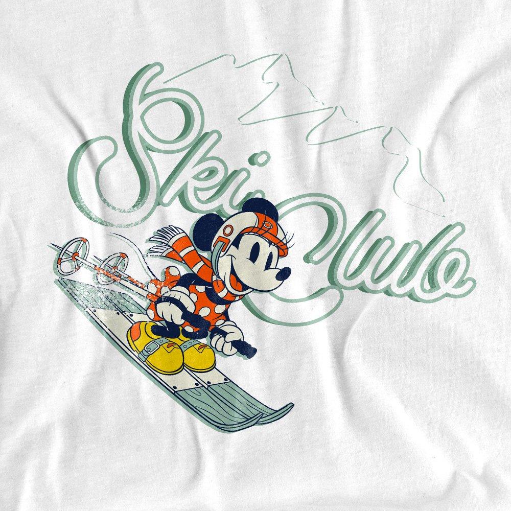 White - Disney - Minnie Mouse Ski Club Long Sleeve T-Shirt White - 2