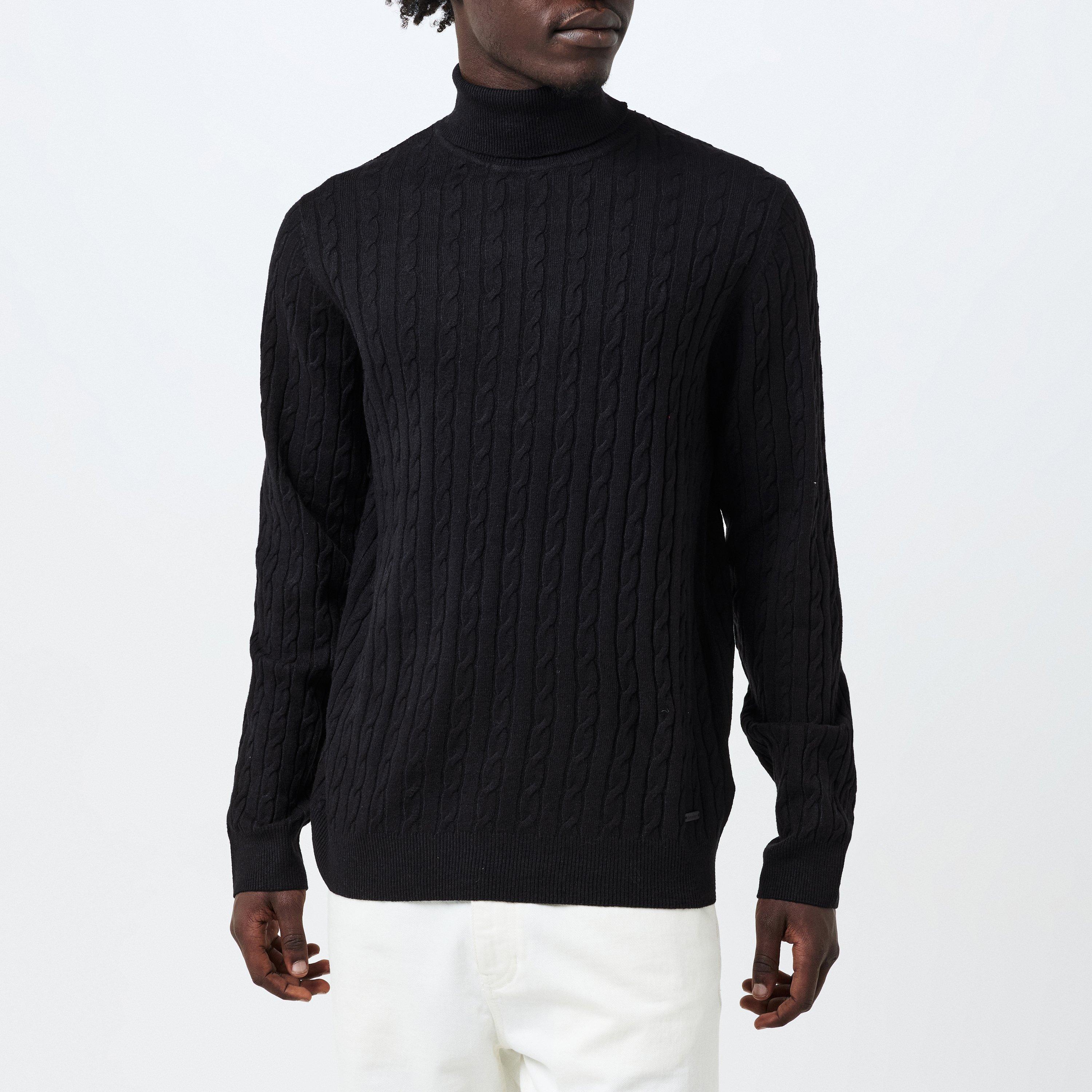 Zwart - Threadbare - Men's Crew Neck Jumper - 3
