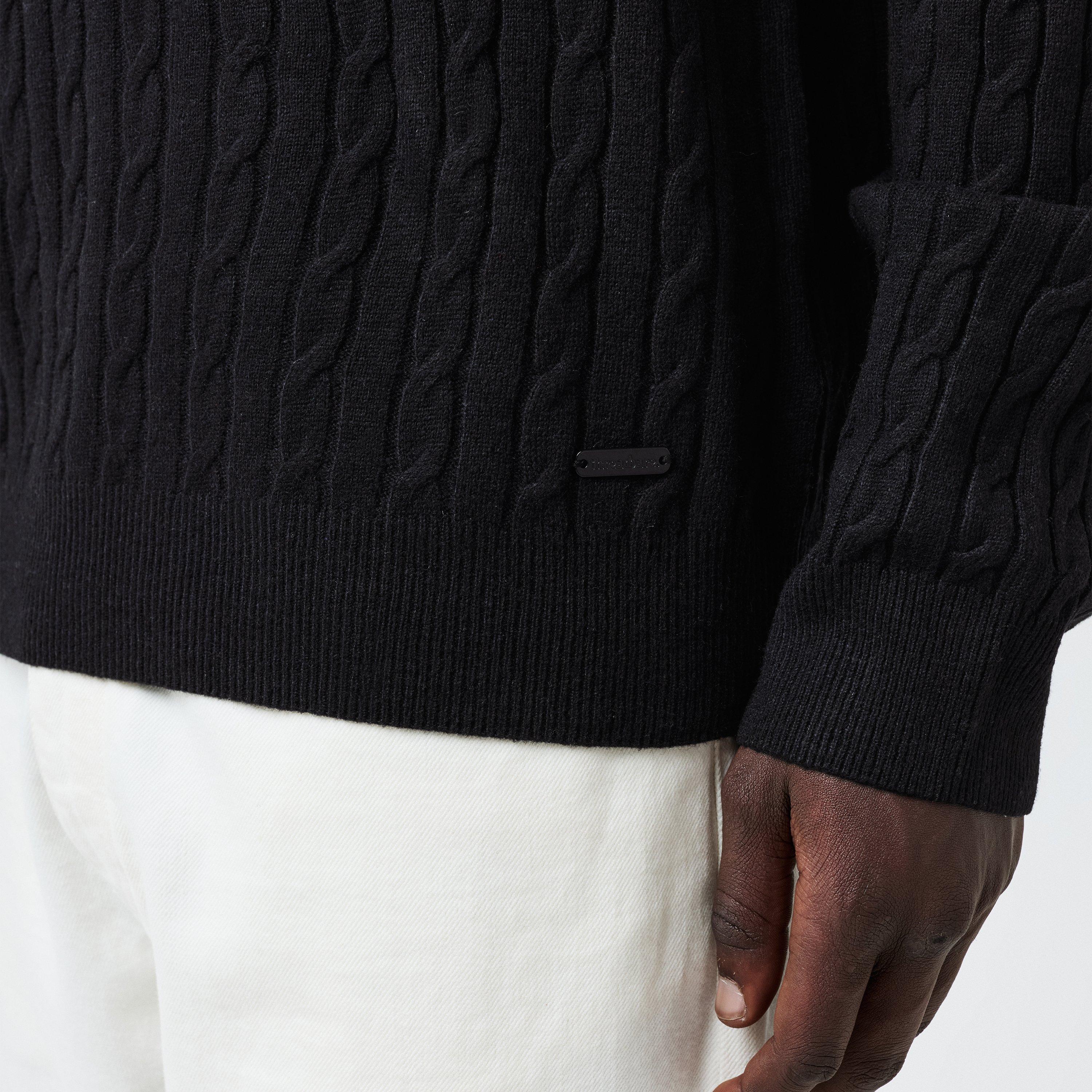 Zwart - Threadbare - Men's Crew Neck Jumper - 5