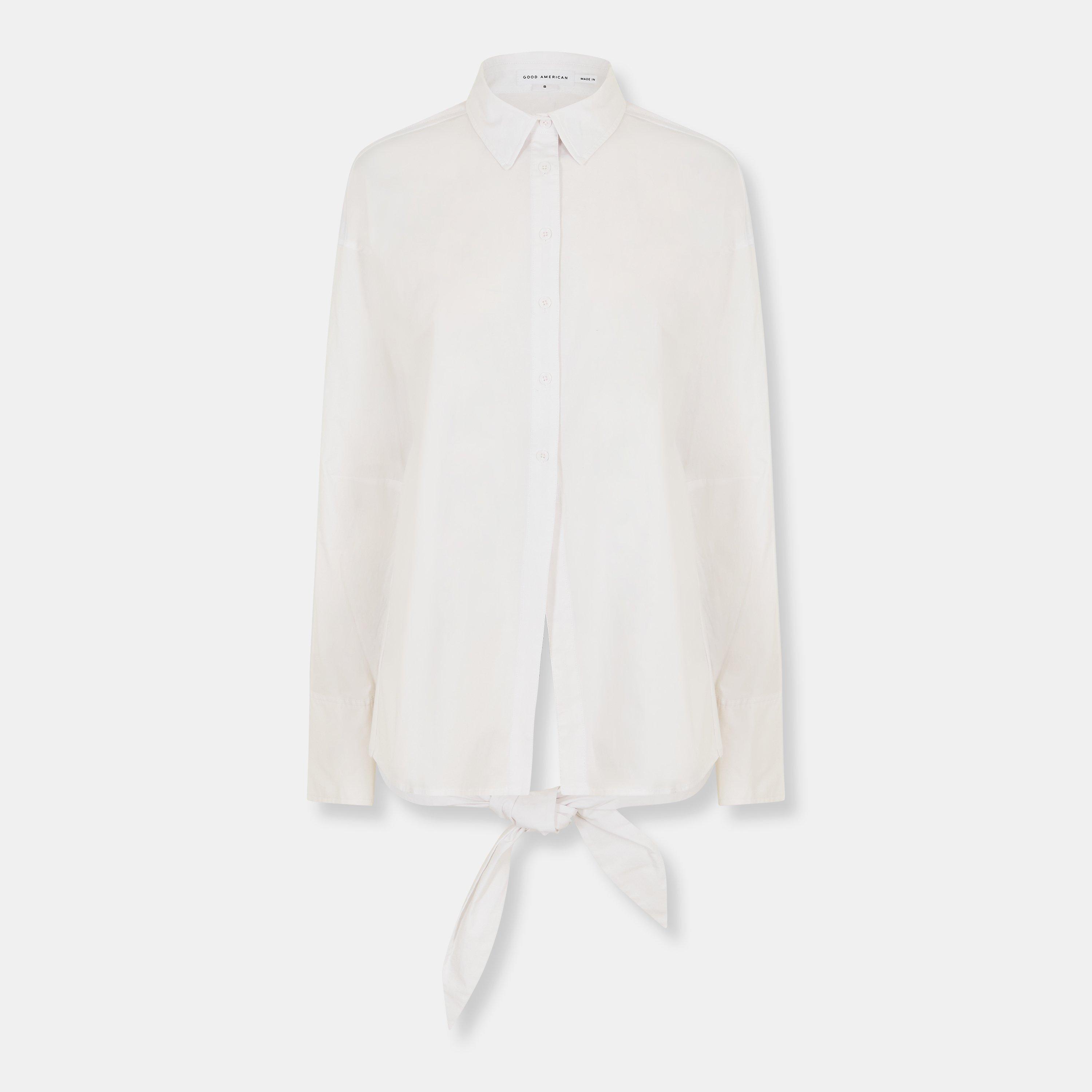 white001 - Good American - Women's Tie Long Sleeve Shirt - 1