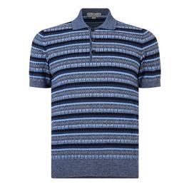 Canali Stripe Polo Shirt