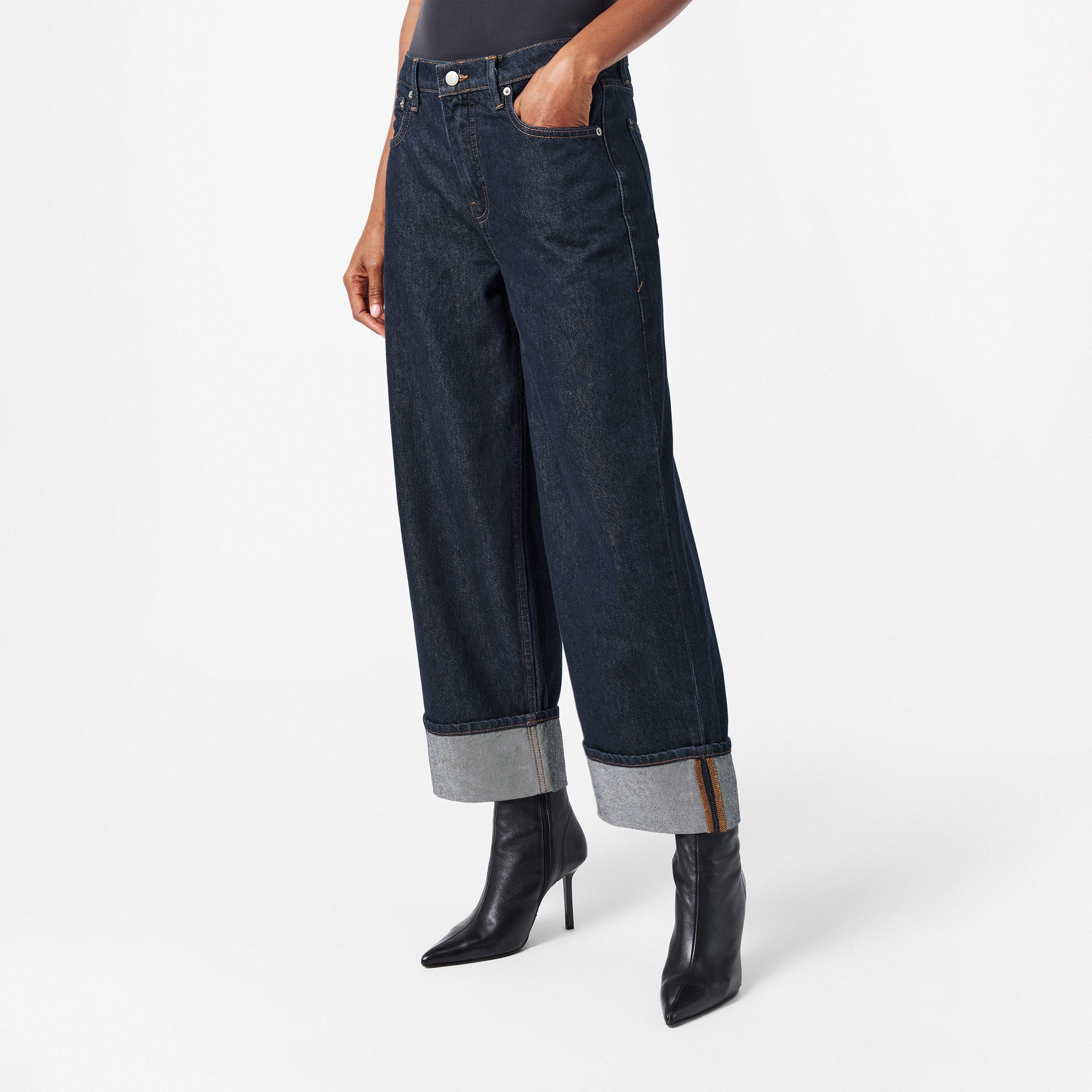 indigo1006 - Good American - Women's Baggy Cuffed Wide Leg Jeans - 3