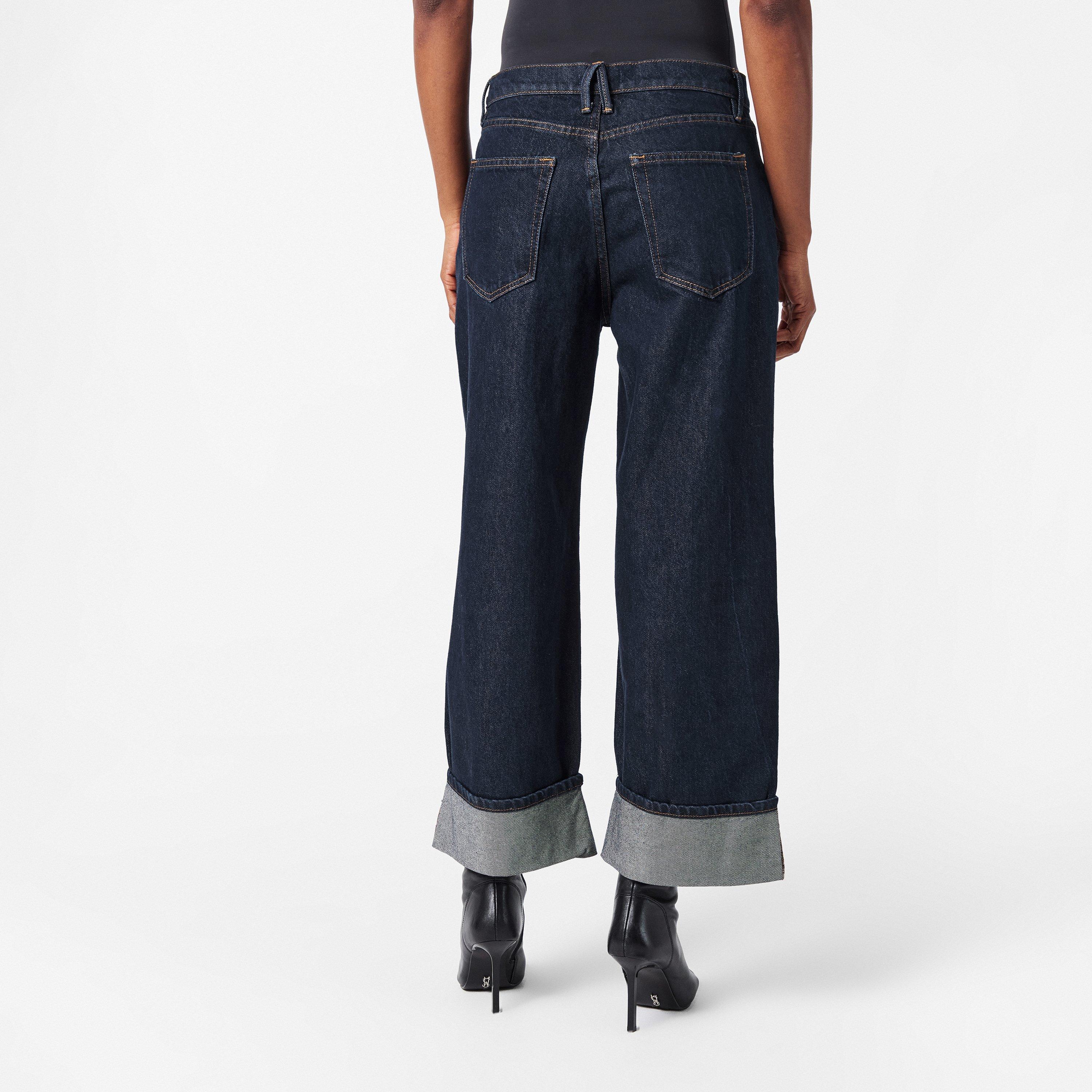 indigo1006 - Good American - Women's Baggy Cuffed Wide Leg Jeans - 4