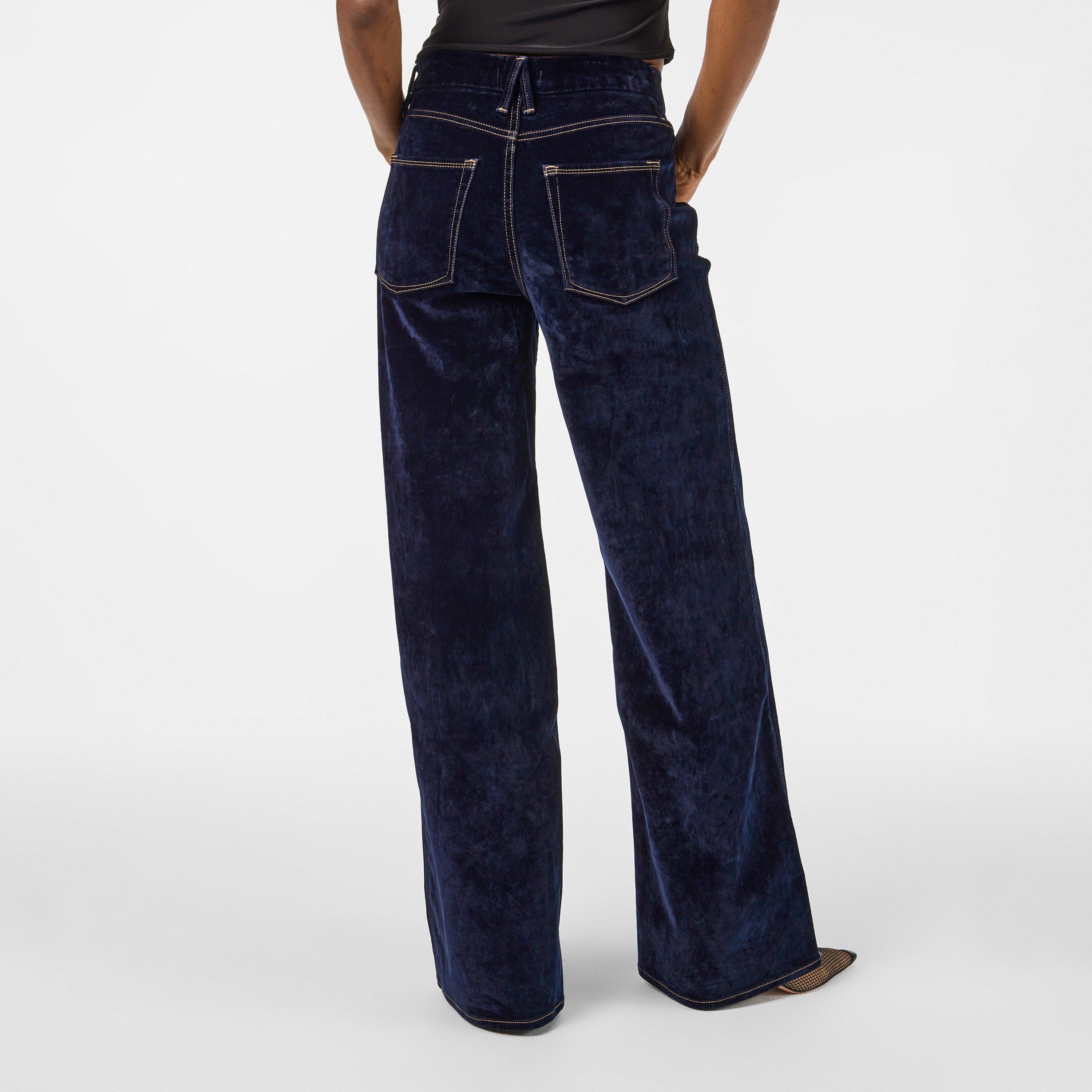 indigo939 - Good American - Women's Skate Velvet Wide Leg Jeans - 4