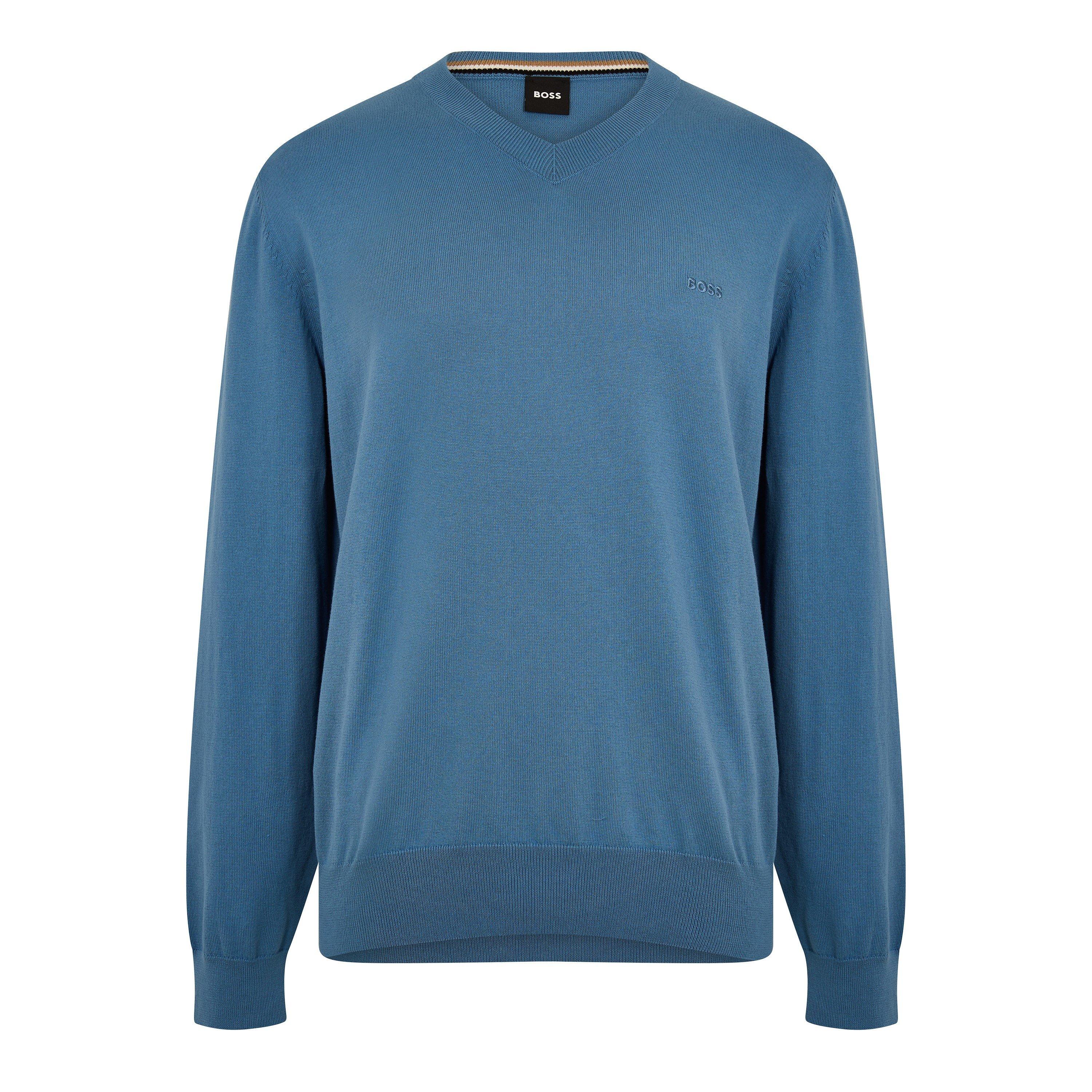 Pastel Blue - Boss - Men's Pacello Knitted Hoodie - 1