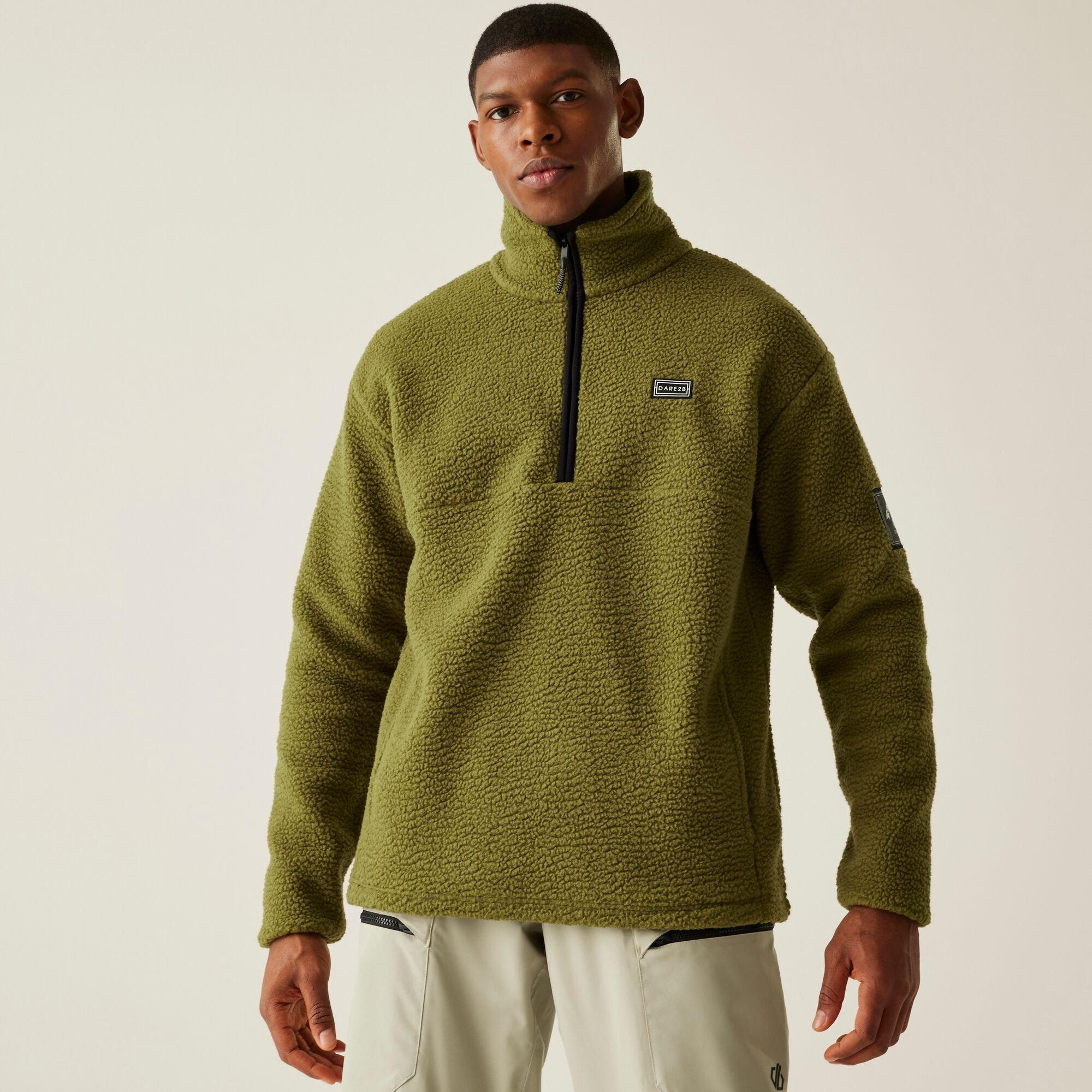 Dare 2B Men's Olive Green Twin Tip 1/2 Fleece - XL