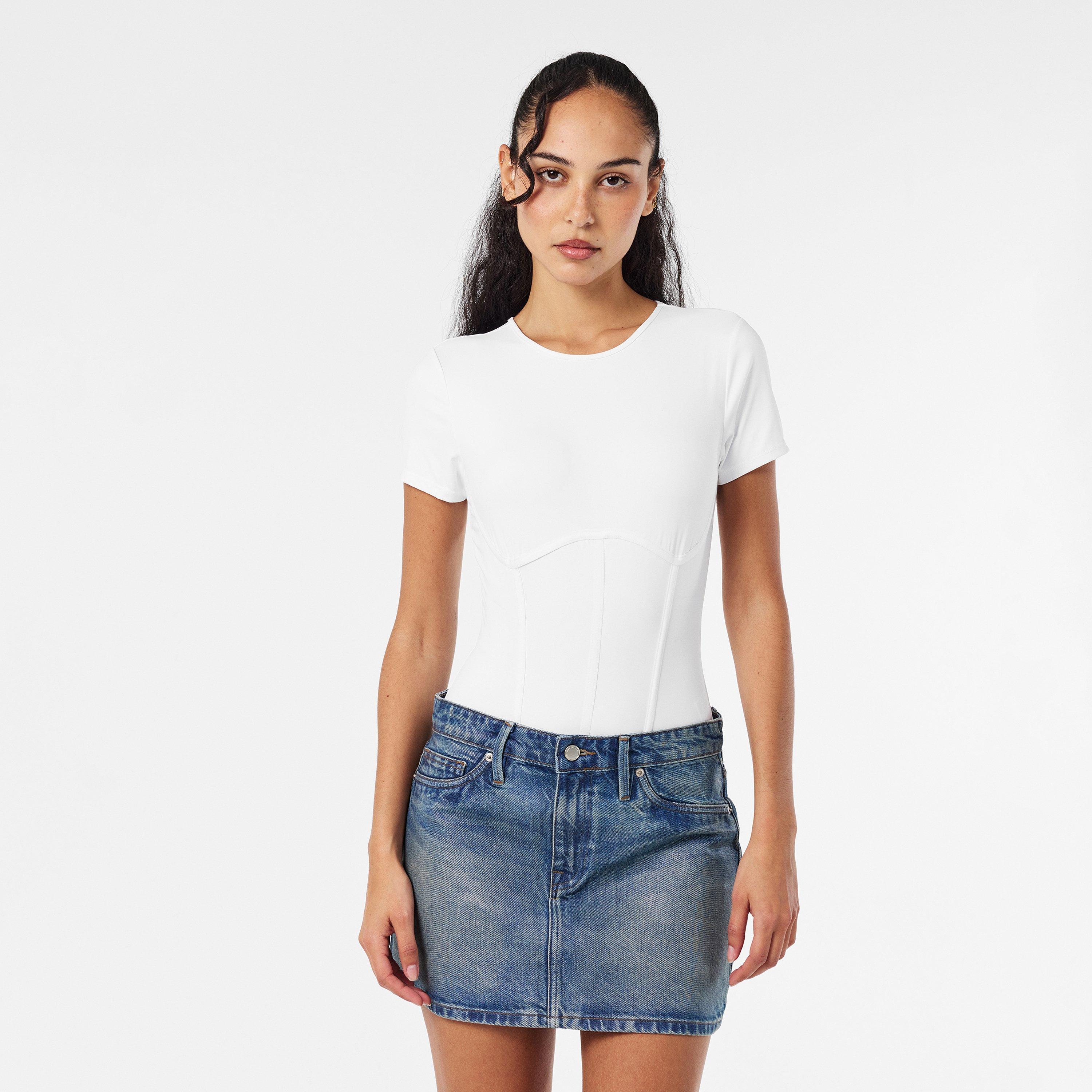White001 - Good American - Women's Corset Bodysuit - 3