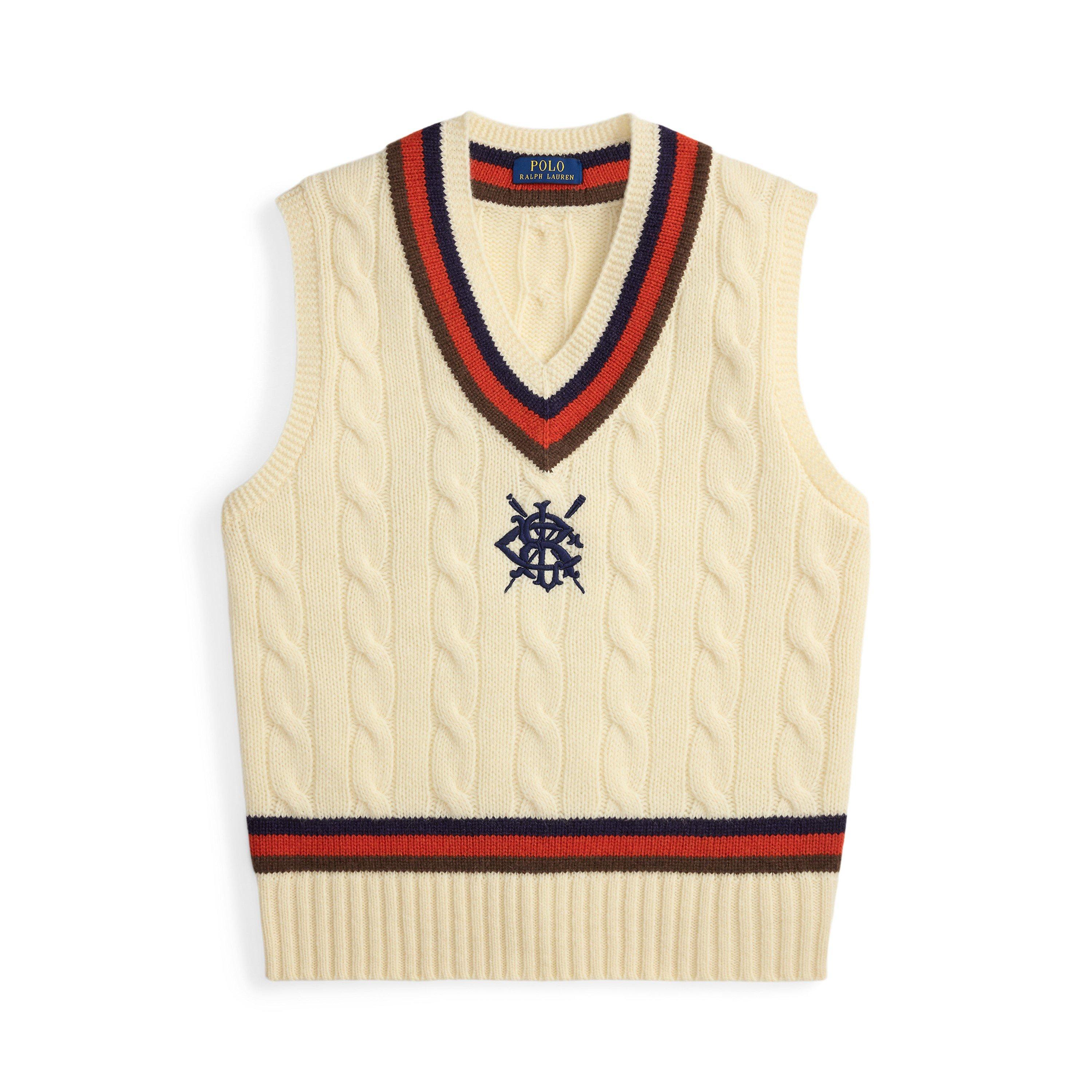 Polo Ralph Lauren Men's Cream Combo Crew Neck Jumper - M