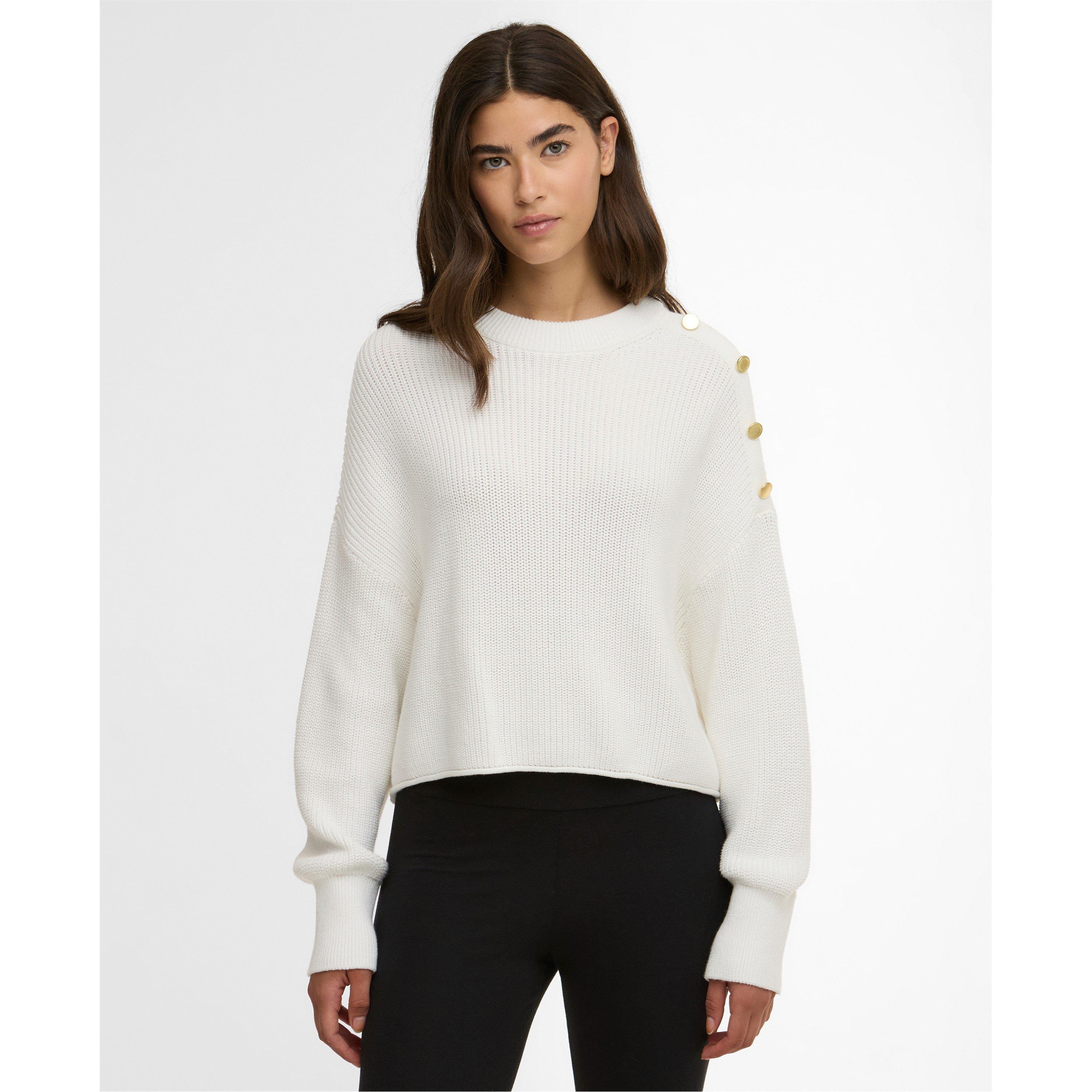 Off White - Barbour International - Womens Alexis Crew-Neck Jumper - 2