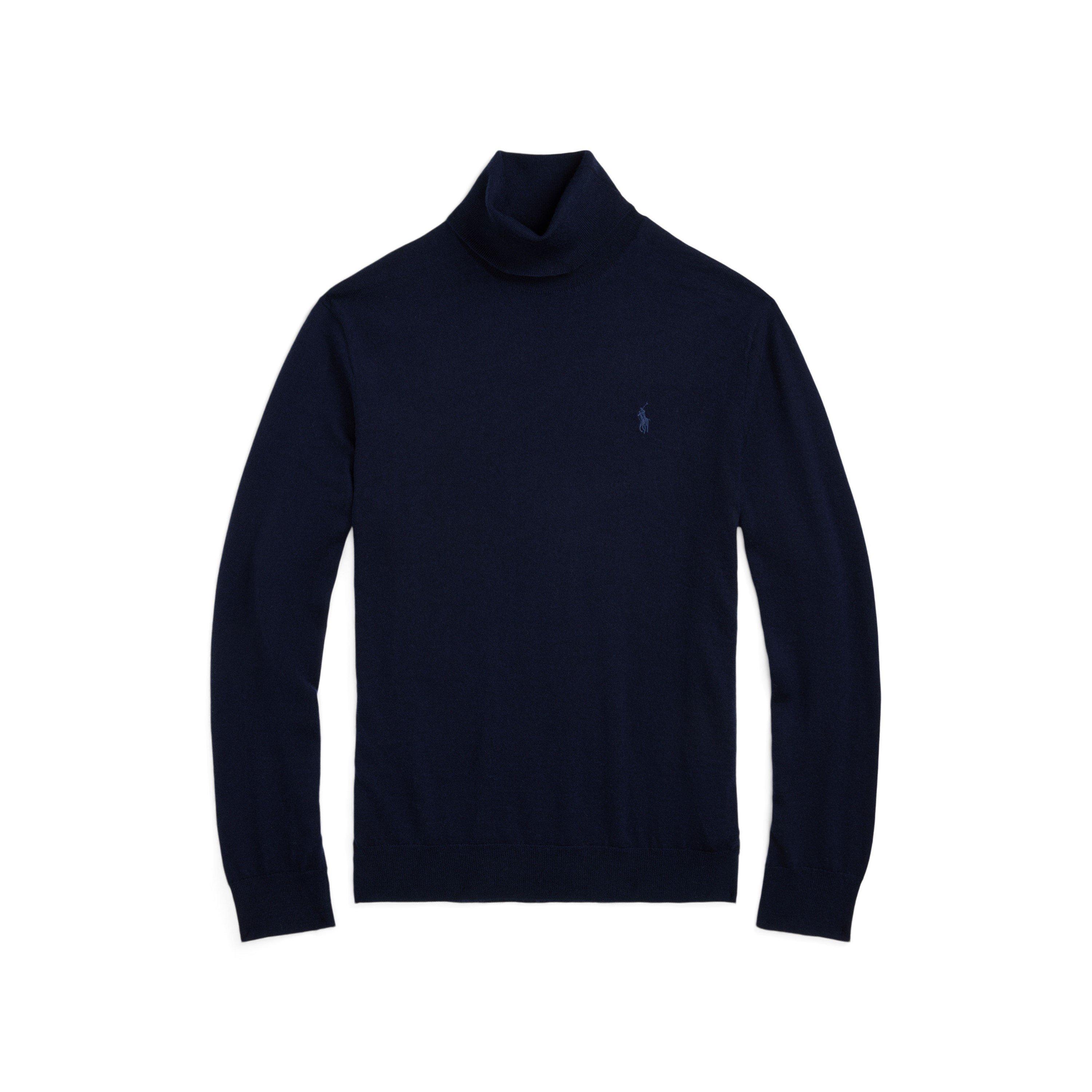 Hunter Navy - Polo Ralph Lauren - Men's Merino Rollneck Jumper - 1