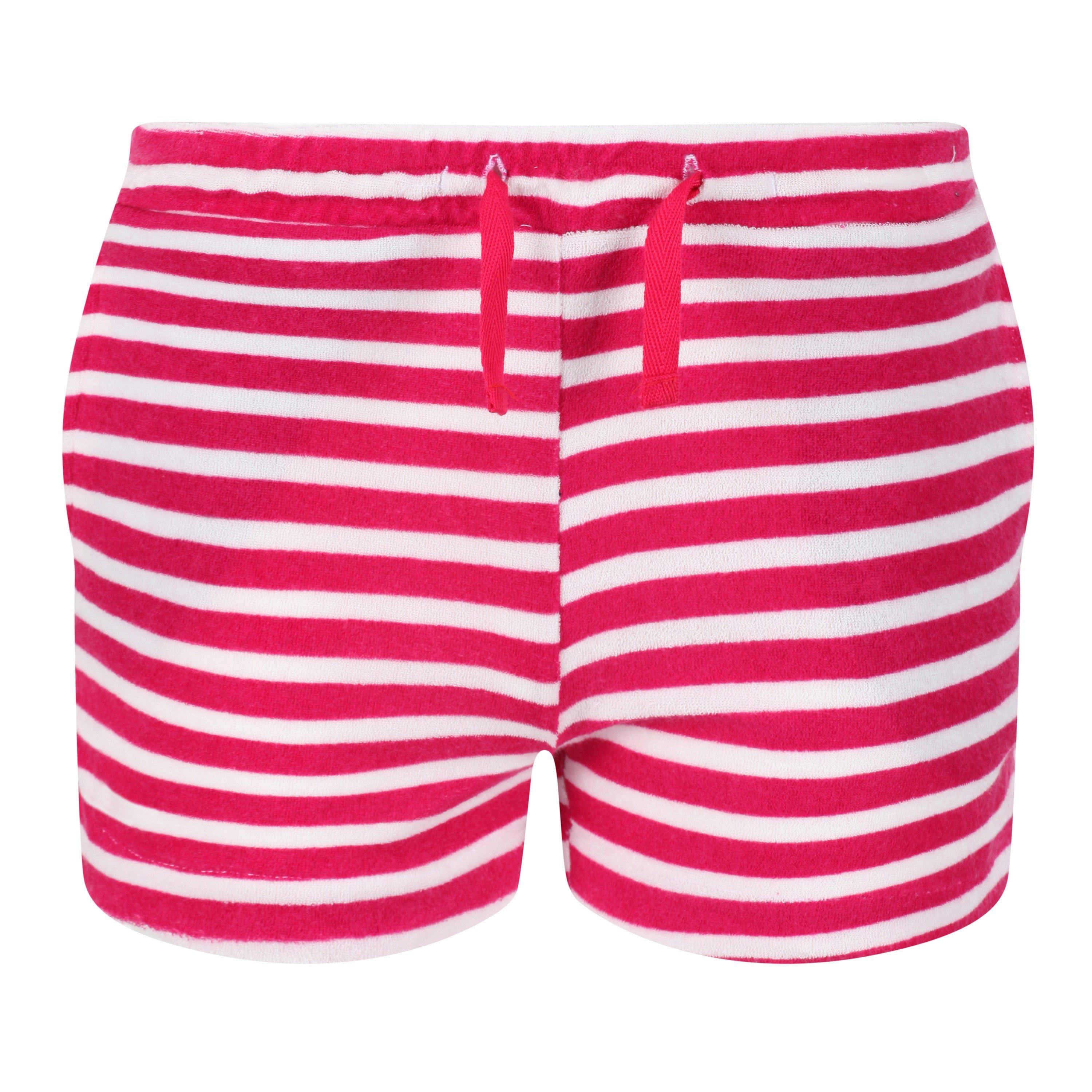 PnkFus/WhtSt - Regatta - Unisex Kids' Dayana Fleece Jogger Shorts - 1