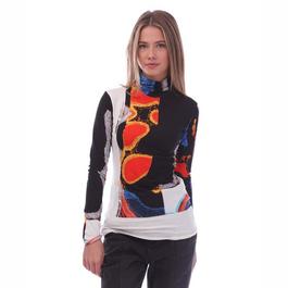 Ambush Printed Fitted Long Sleeve Turtleneck Top
