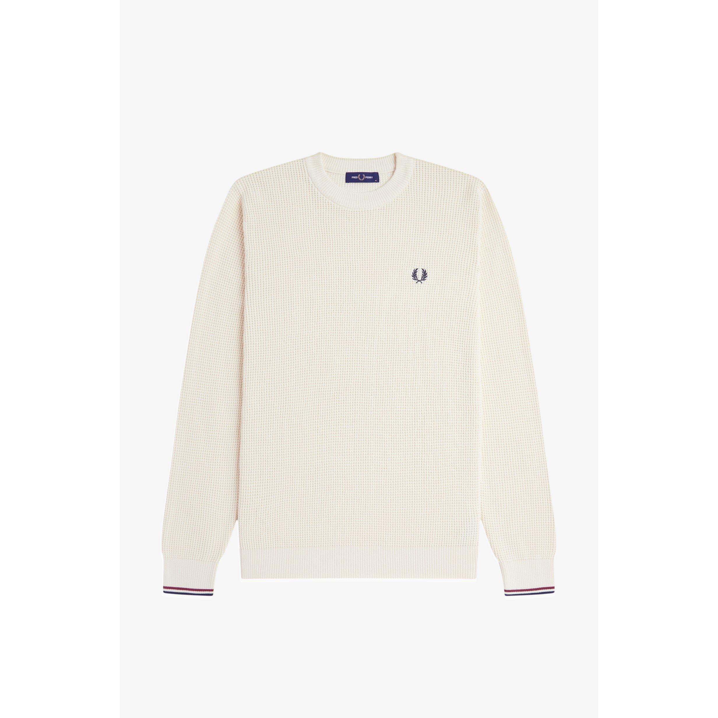 Fred Perry Fred Waff Jumper Sn64 - Ecru 170 - M