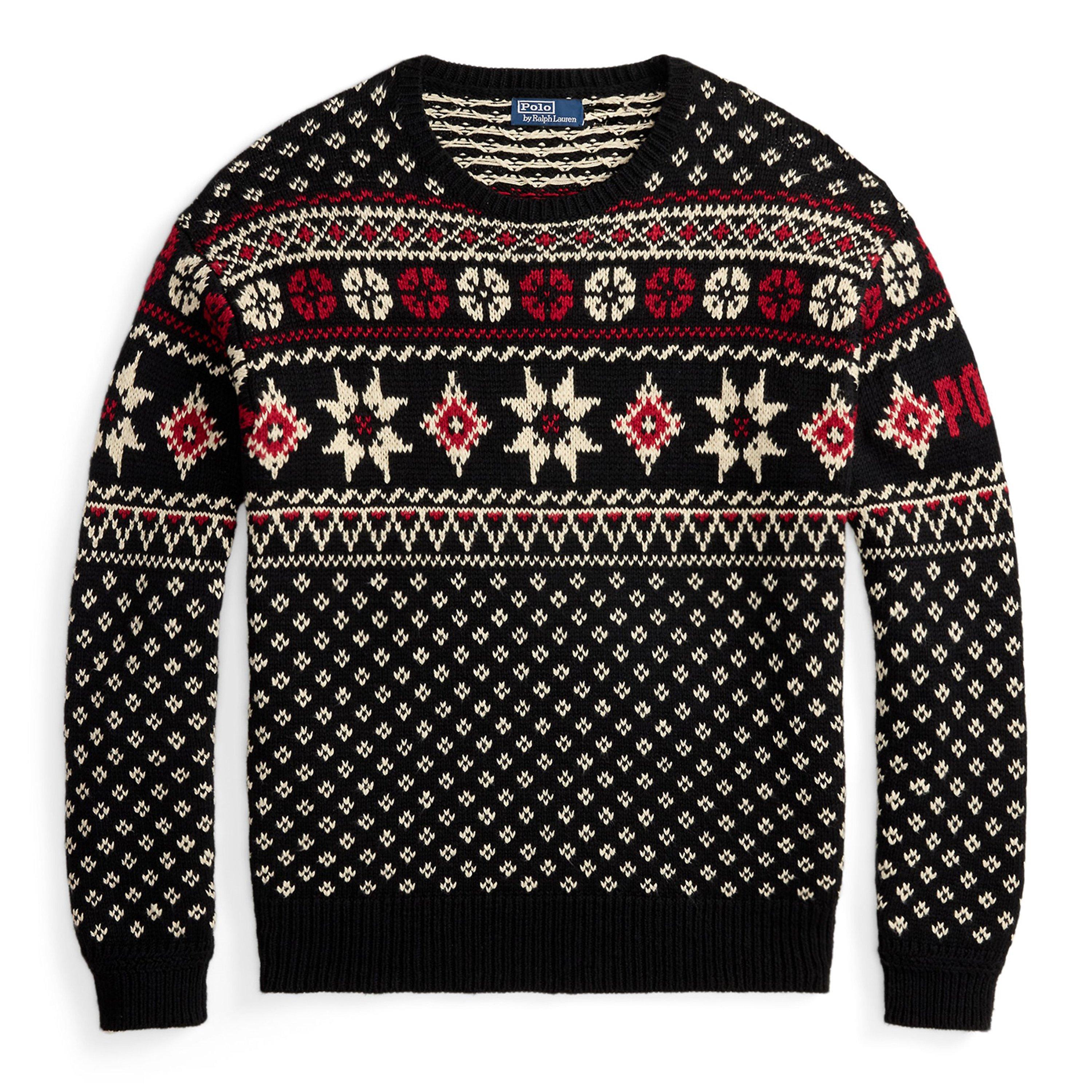 Black Combo - Polo Ralph Lauren - Men's Fairisle Cashmere Crew Neck Jumper - 1