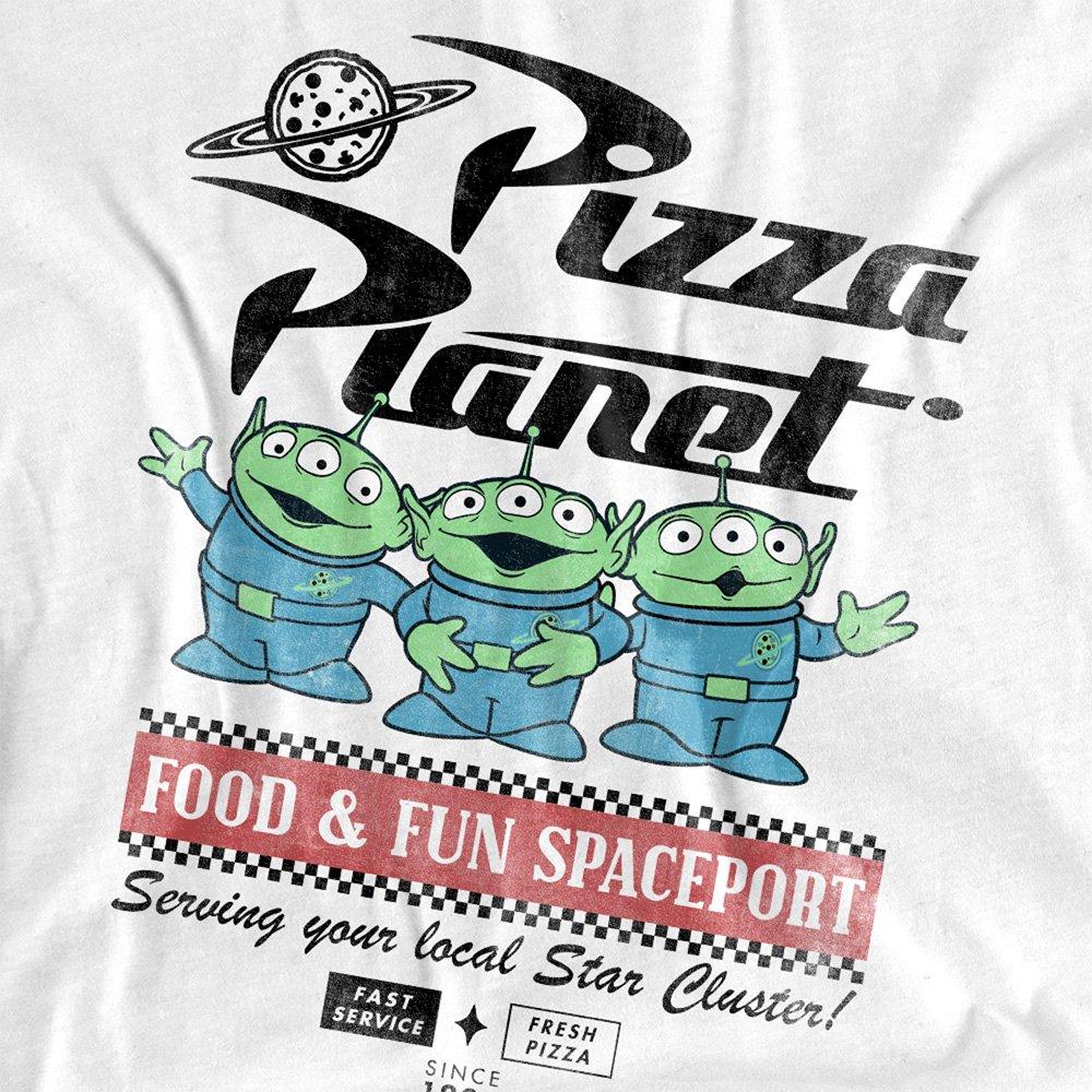 White - Disney - Toy Story Aliens Food Spaceport T Shirt White - 2