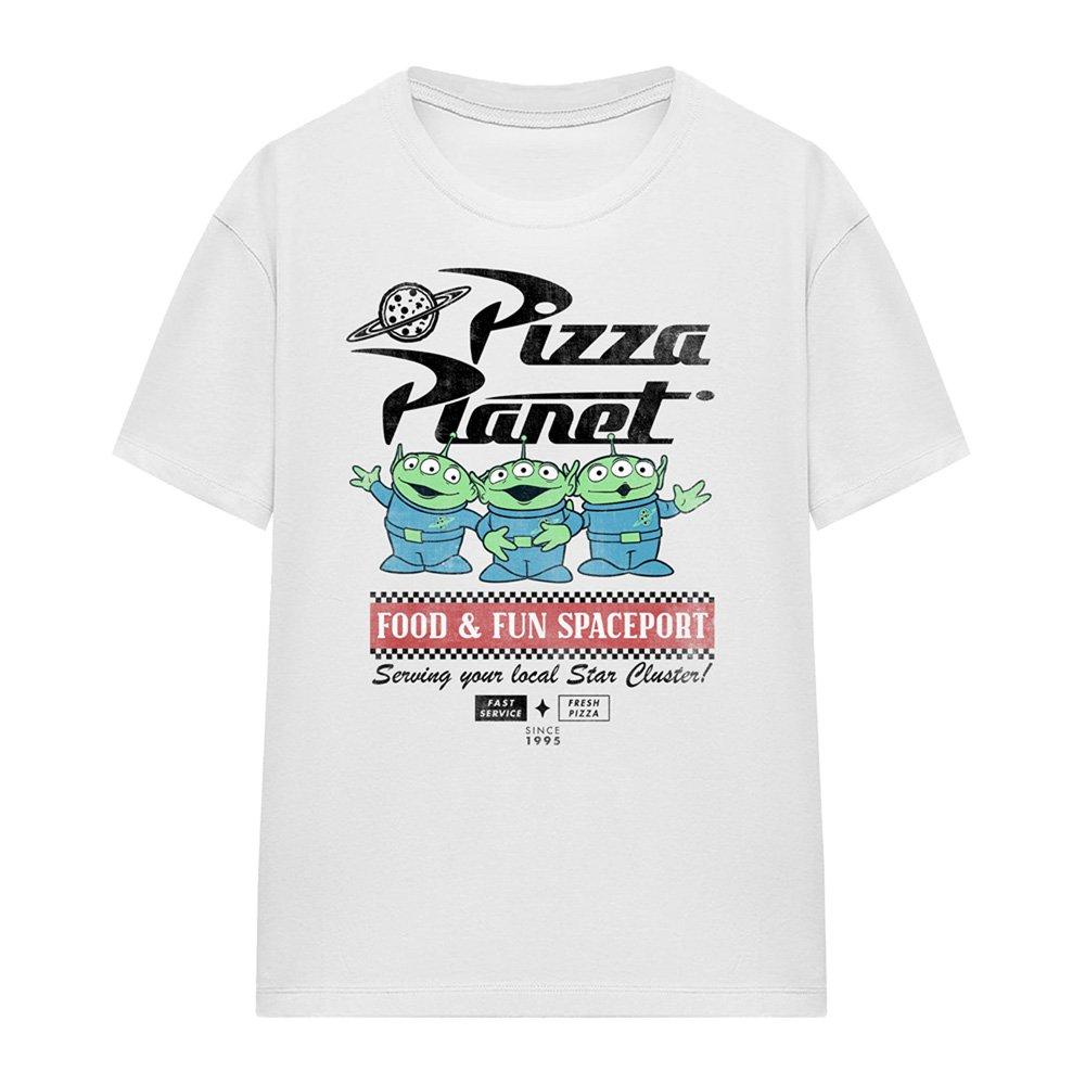 White - Disney - Toy Story Aliens Food Spaceport T Shirt White - 4
