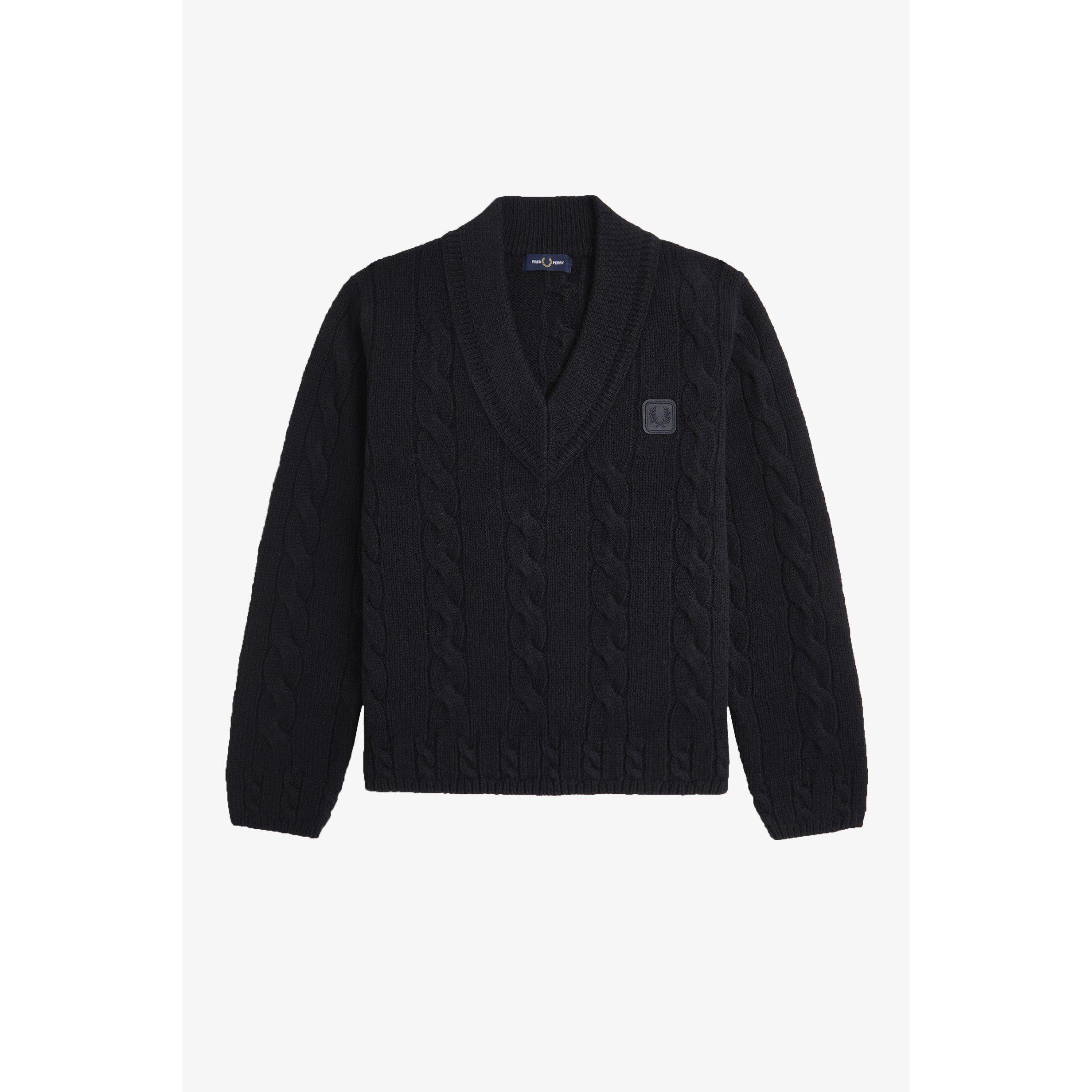Black 102 - Fred Perry - Fred Cable Jumper Sn64 - 1