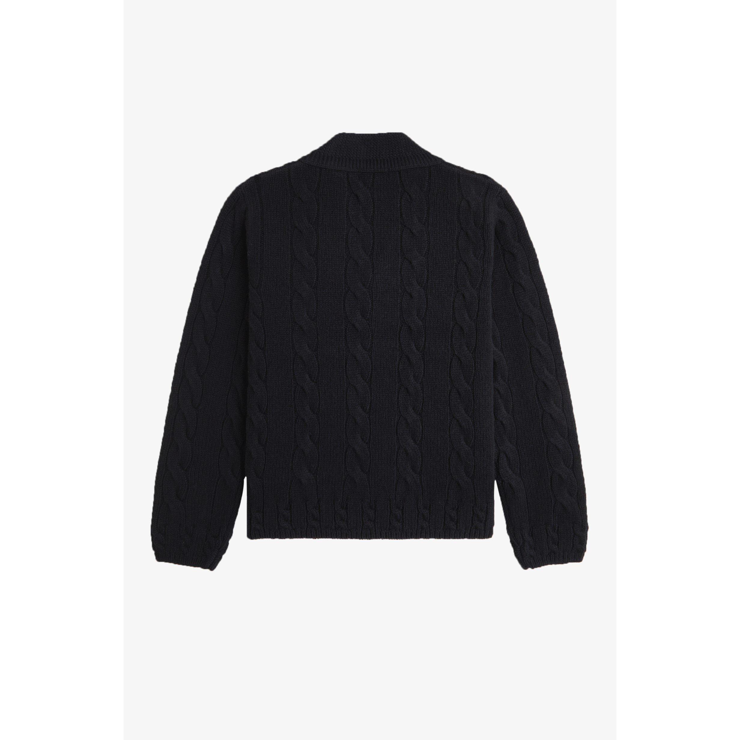 Black 102 - Fred Perry - Fred Cable Jumper Sn64 - 2